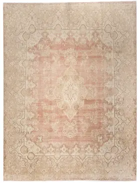 Beige Persien Persisk Vintagetæppe  389 x 297 cm