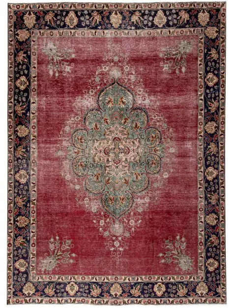 Mehrfarbig Persien Persischer Vintage Teppich 344 x 247 cm