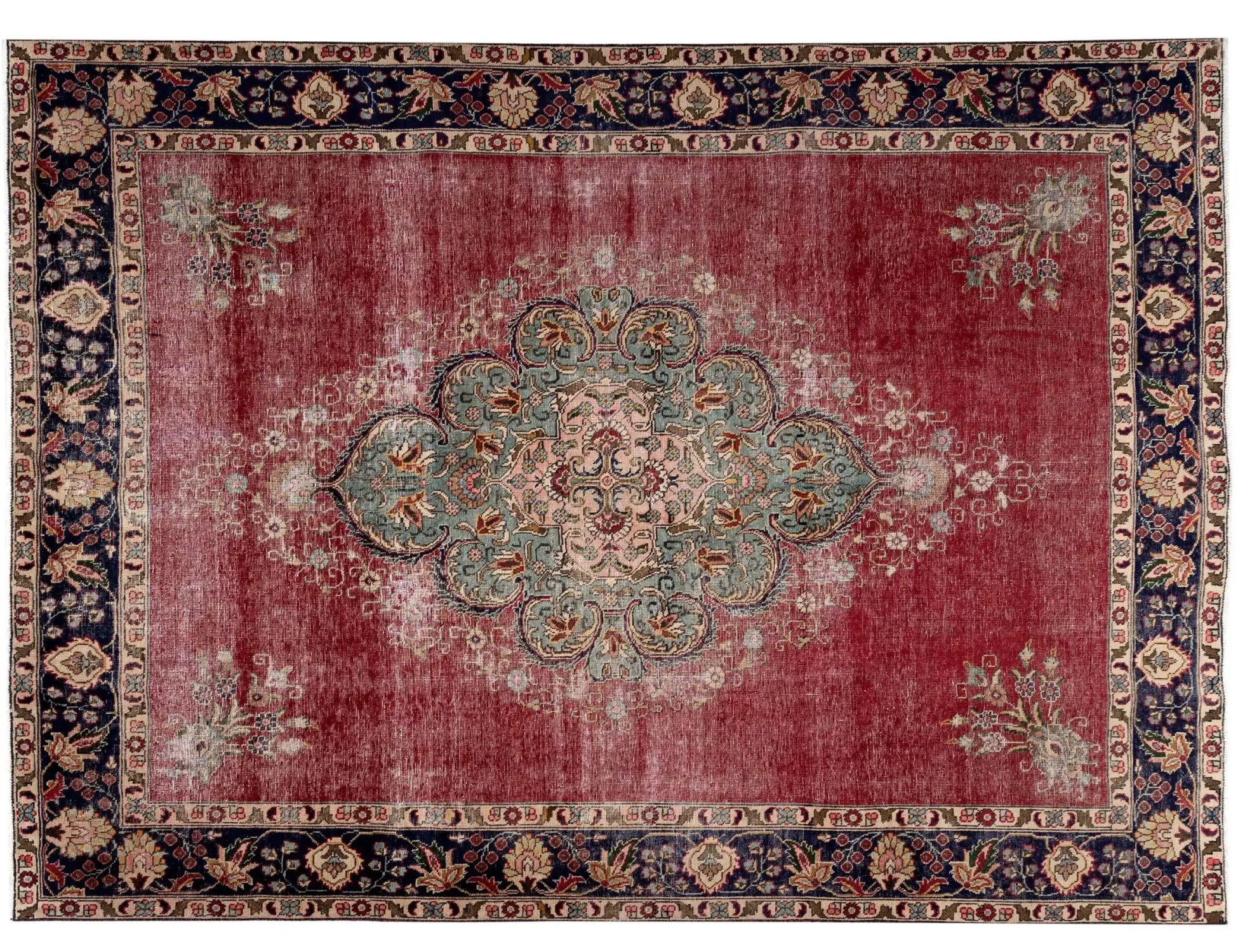 Multicolor Persa Alfombra persa vintage 344 x 247 cm - Alfombra única hecha a mano