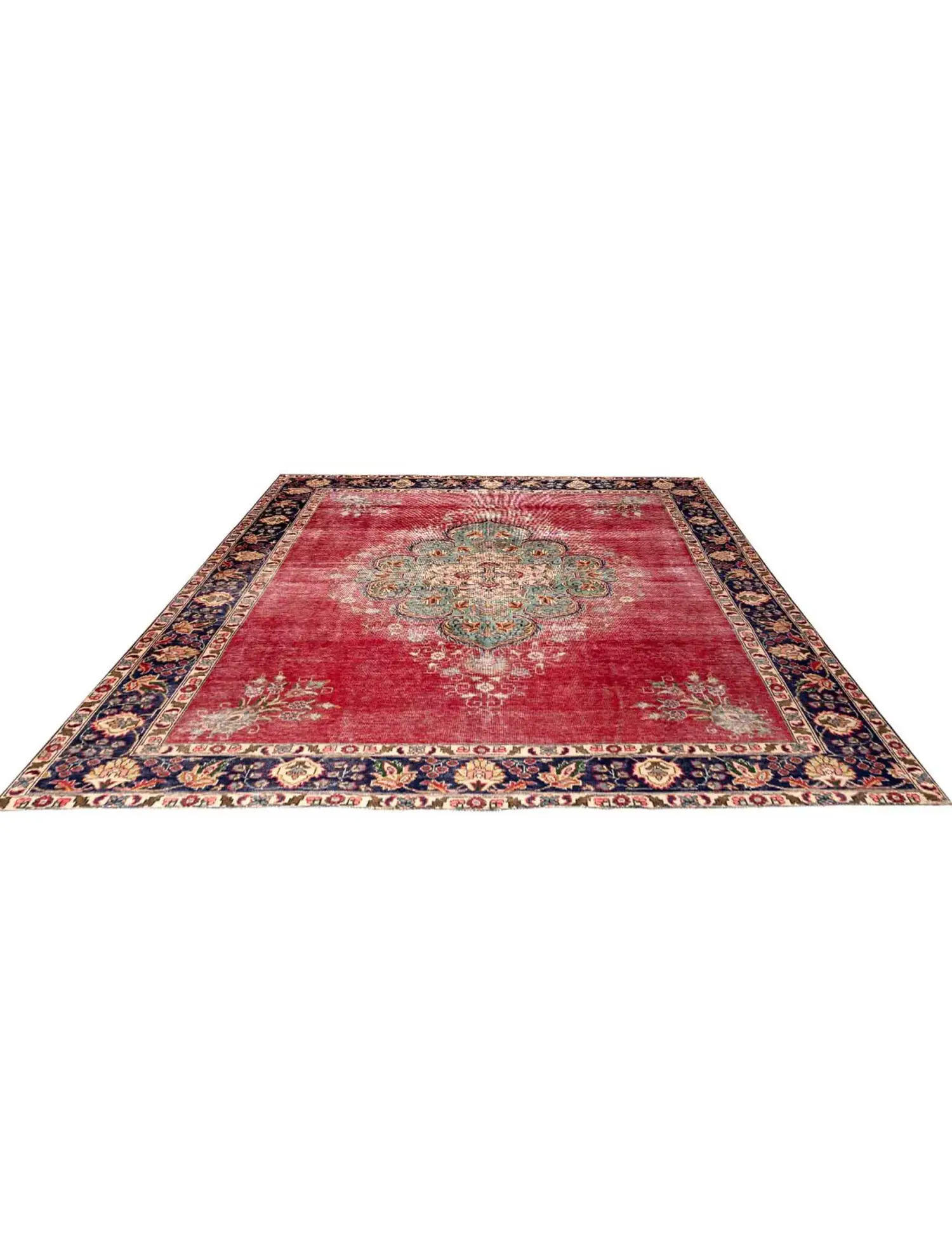 Flerfarge persia Persisk vintage teppe 344 x 247 cm - Unikt håndlaget teppe