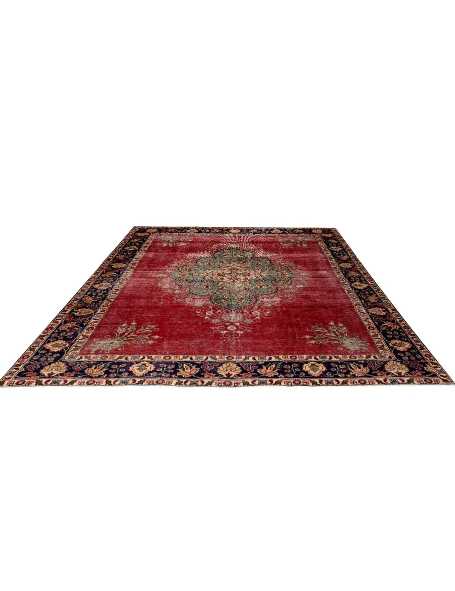 Flerfarge persia Persisk vintage teppe 344 x 247 cm - Unikt håndlaget teppe