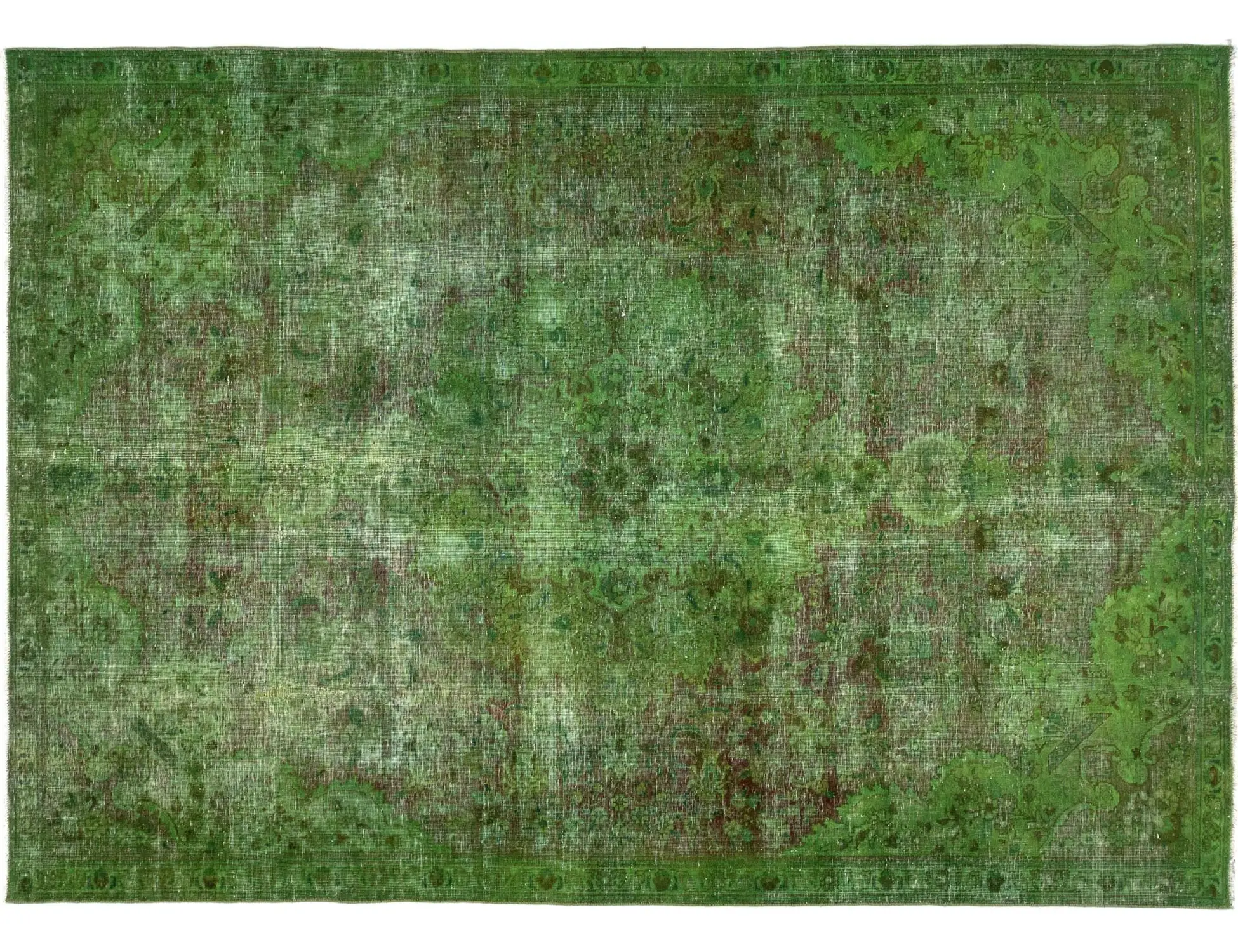 Grün Persien Persischer Vintage Teppich 326 x 223 cm