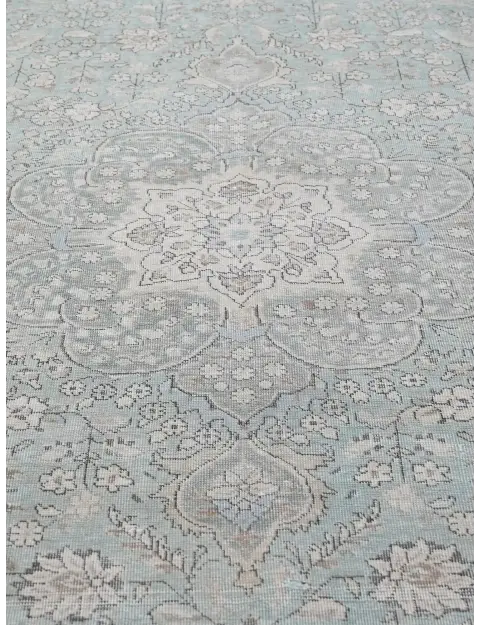 Blau Persien Persischer Vintage Teppich  293 x 197 cm