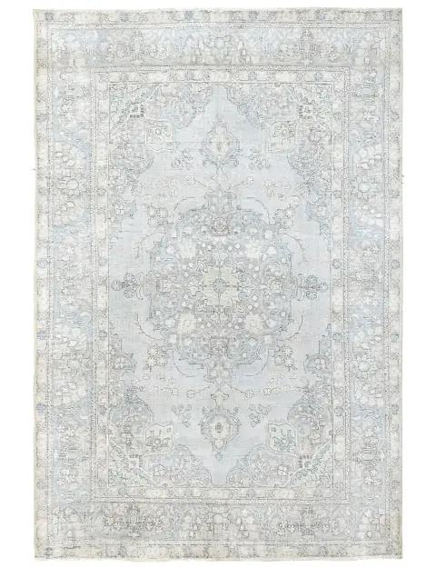 Blau Persien Persischer Vintage Teppich  303 x 203 cm