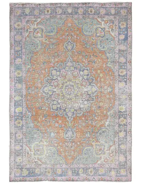 Braun Persien Persischer Vintage Teppich  290 x 199 cm