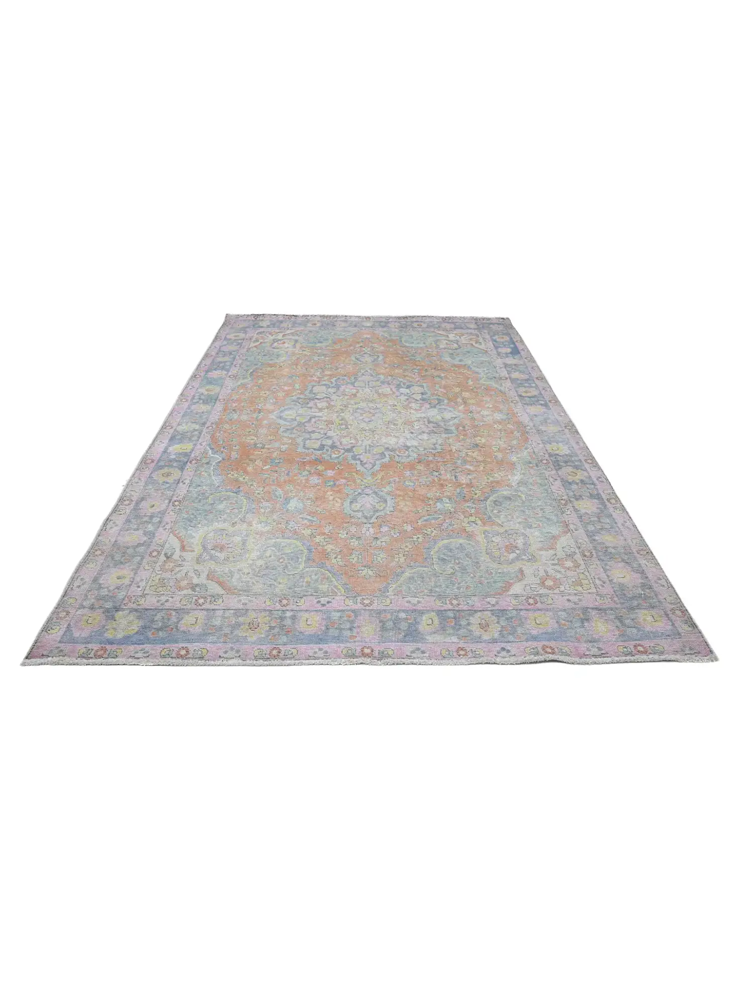 Braun Persien Persischer Vintage Teppich  290 x 199 cm - Einzigartiger handgefertigter Teppich