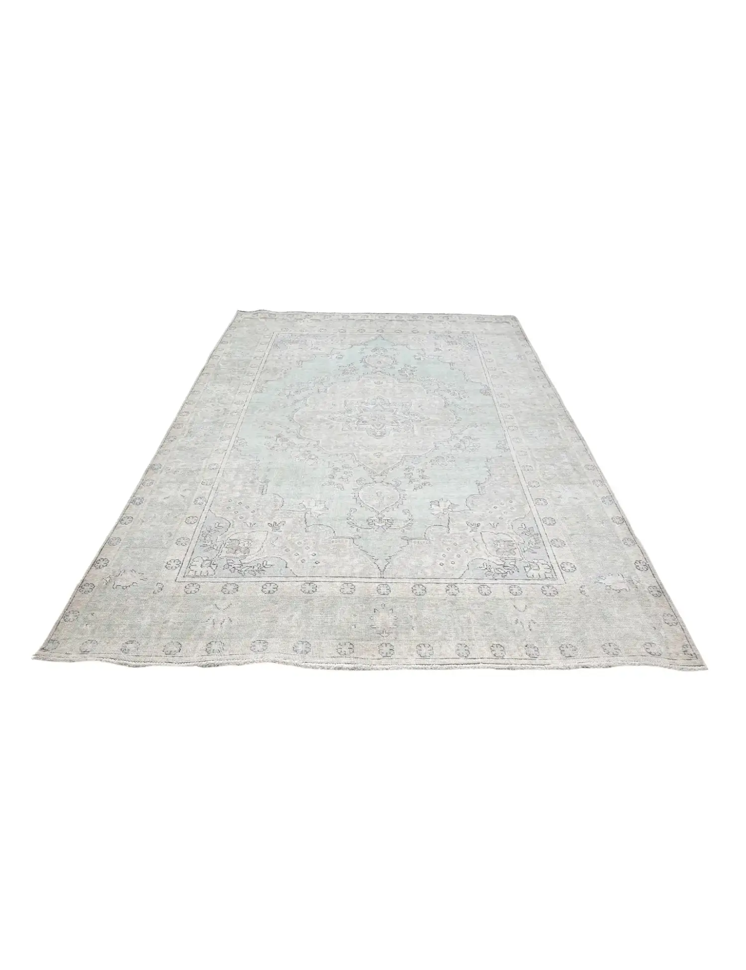Blau Persien Persischer Vintage Teppich  288 x 197 cm - Einzigartiger handgefertigter Teppich
