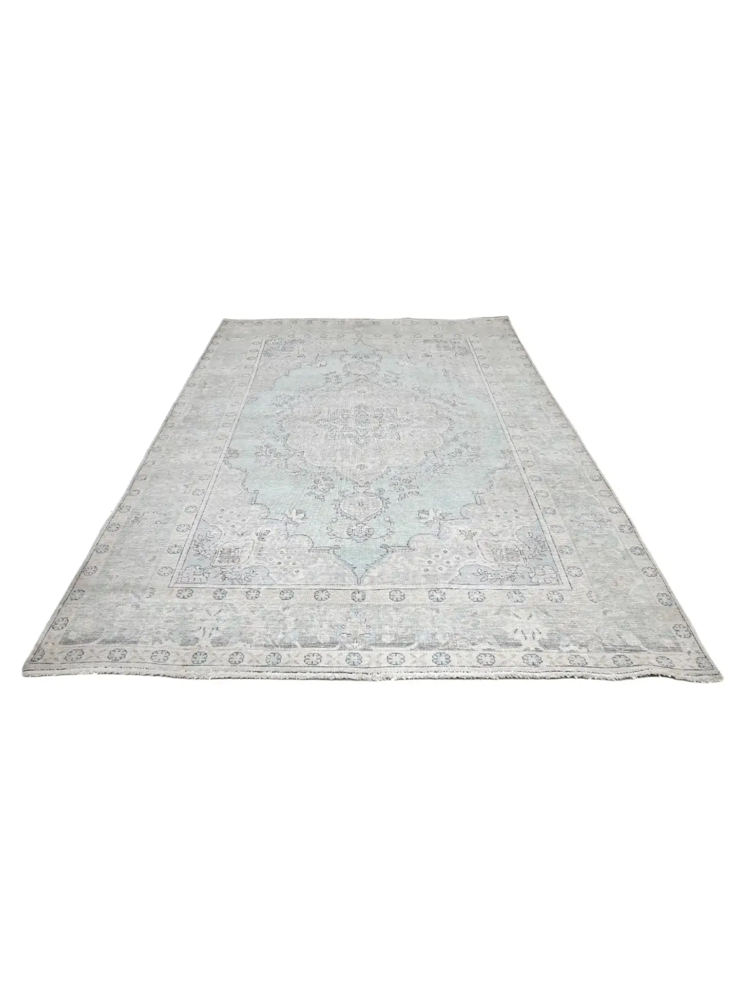 Blau Persien Persischer Vintage Teppich  288 x 197 cm - Einzigartiger handgefertigter Teppich