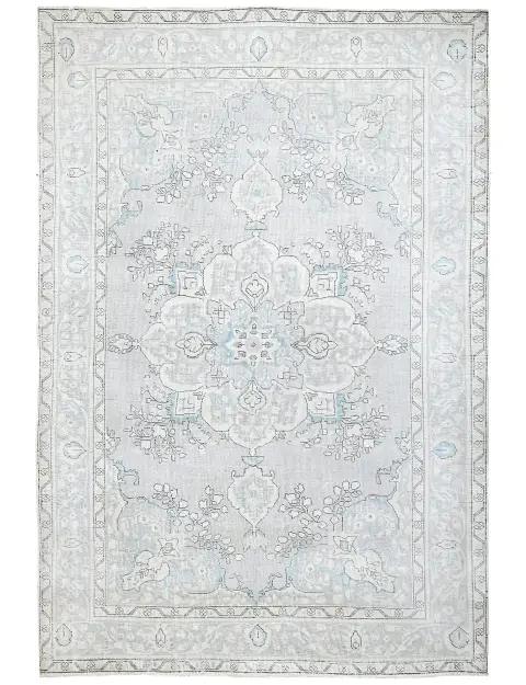 Grau Persien Persischer Vintage Teppich  292 x 198 cm