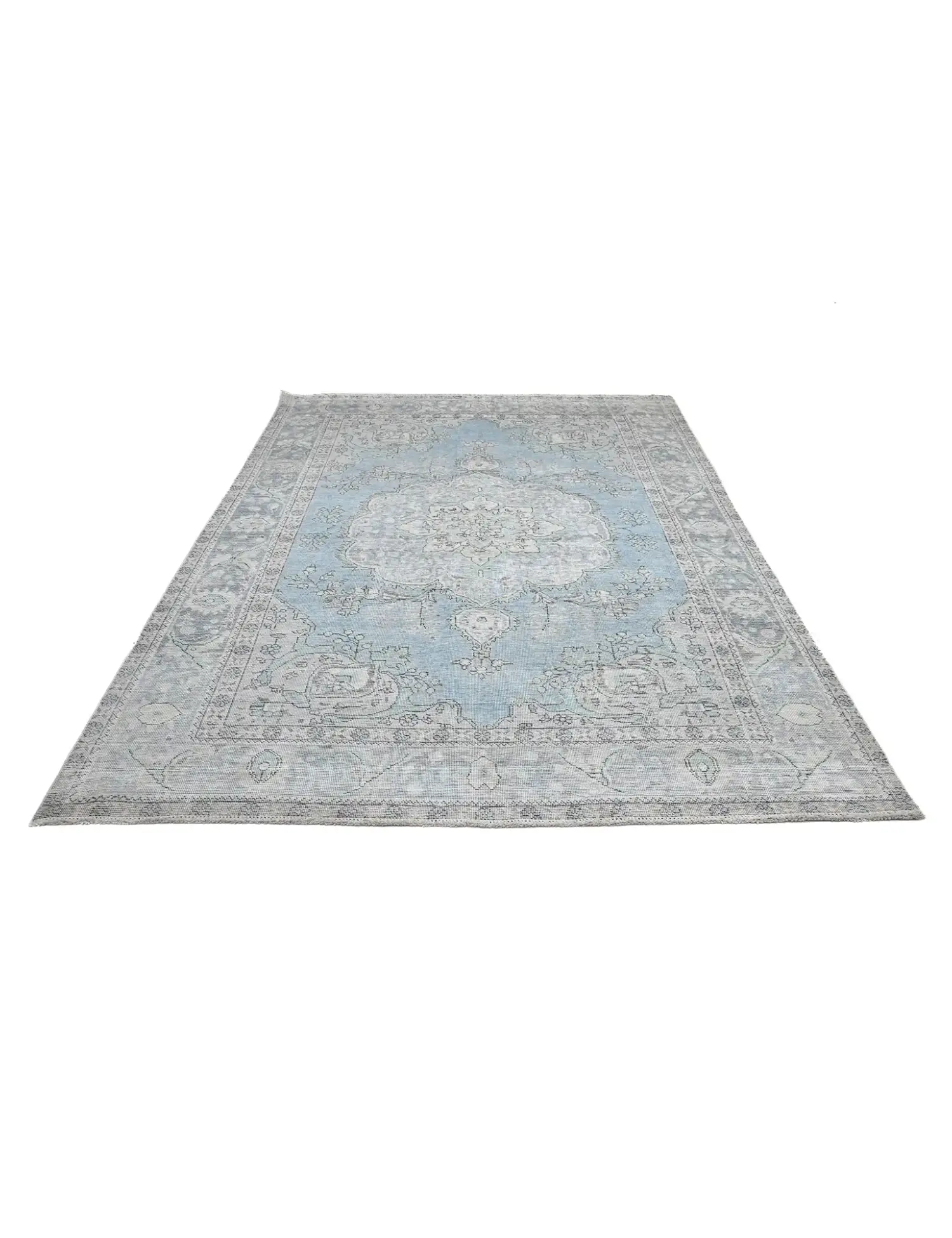 Blå Persien Persisk Vintagetæppe  270 x 201 cm - Unikt håndlavet tæppe