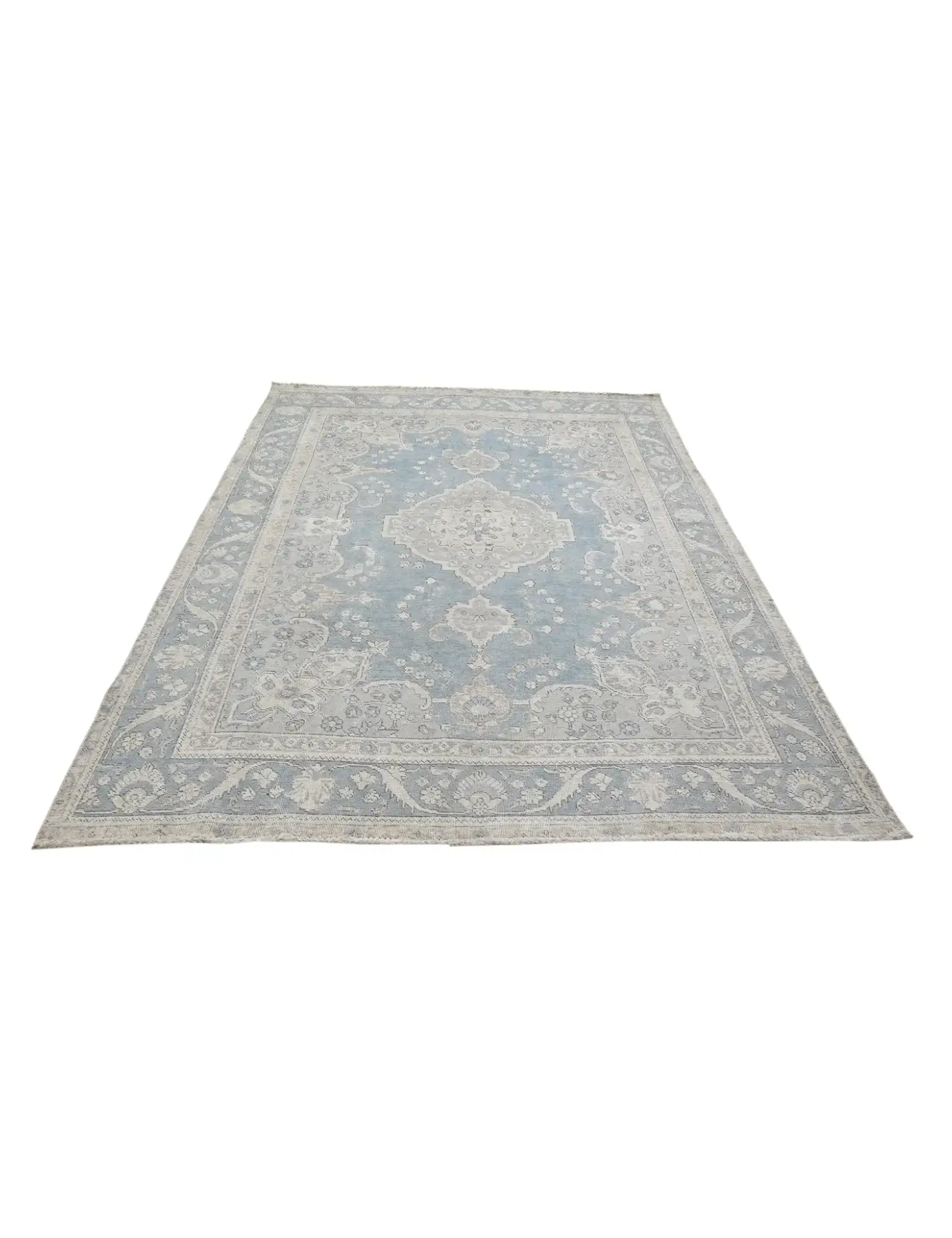 Blau Persien Persischer Vintage Teppich  278 x 201 cm - Einzigartiger handgefertigter Teppich