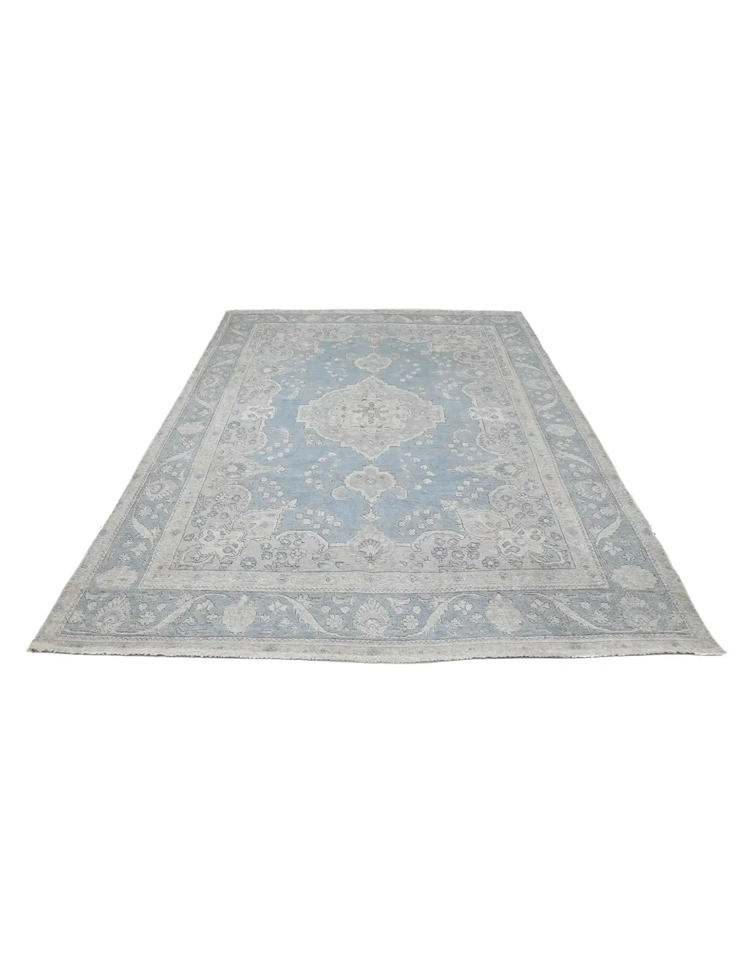 Blau Persien Persischer Vintage Teppich  278 x 201 cm - Einzigartiger handgefertigter Teppich