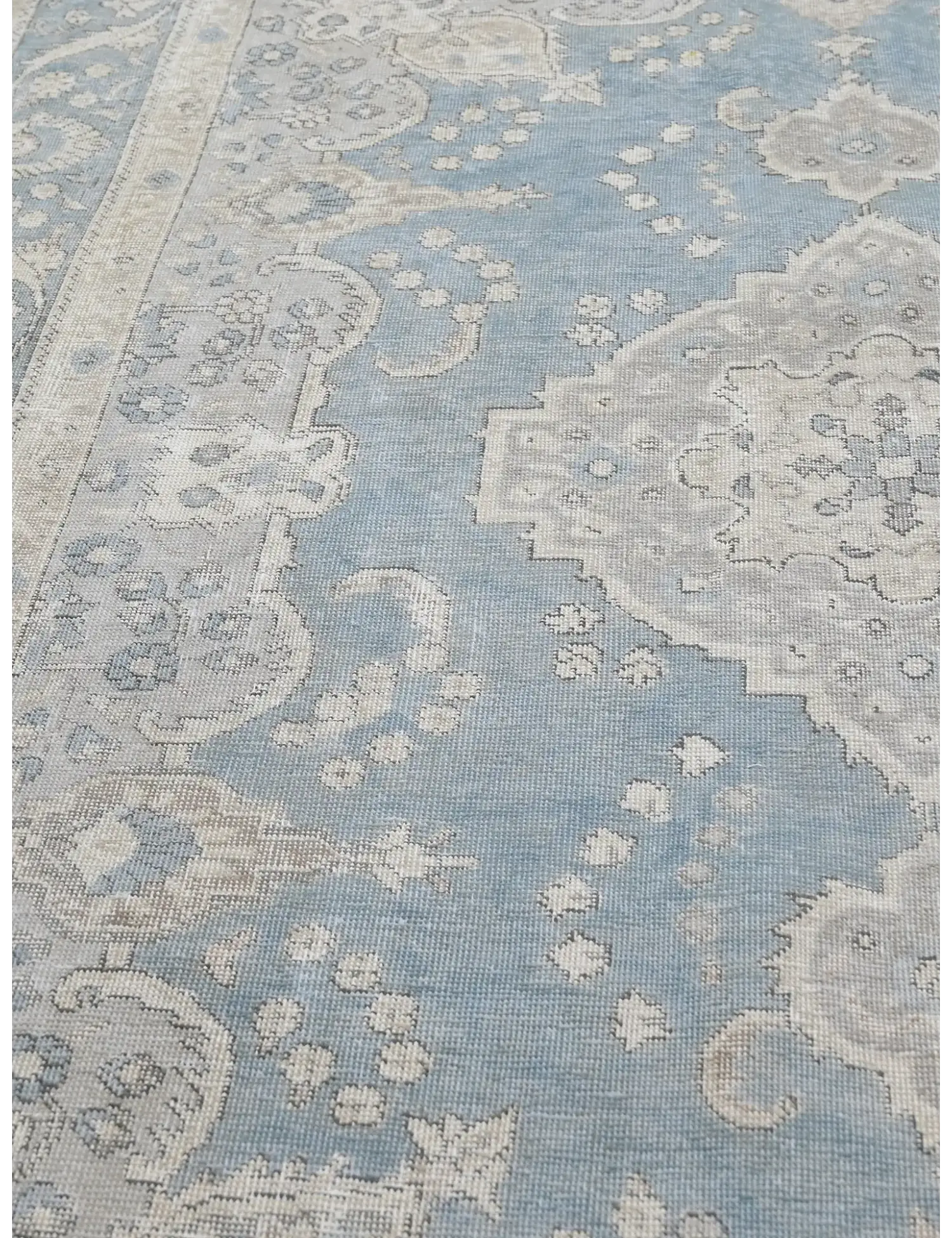 Blau Persien Persischer Vintage Teppich  278 x 201 cm - Einzigartiger handgefertigter Teppich