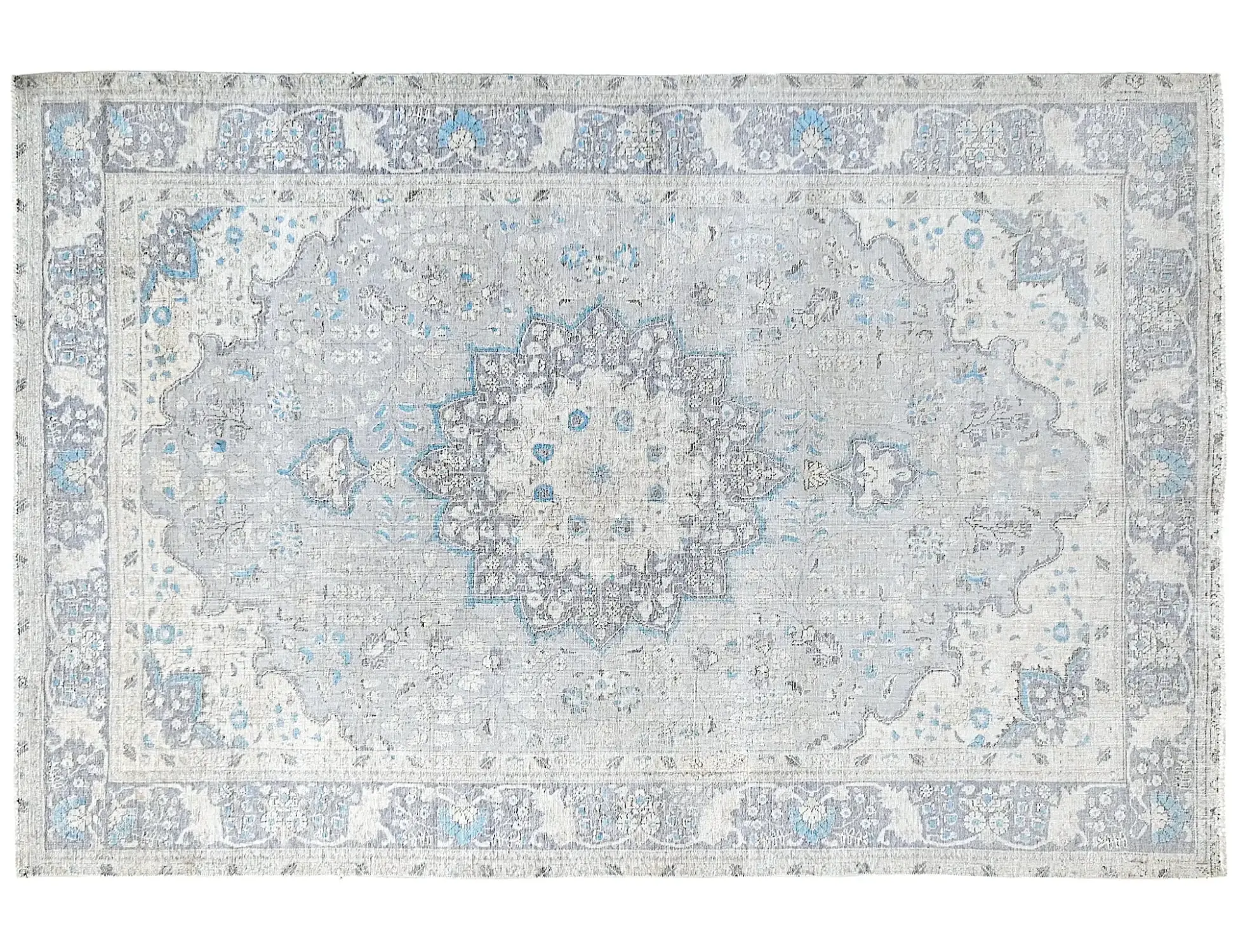 Grau Persien Persischer Vintage Teppich  306 x 203 cm