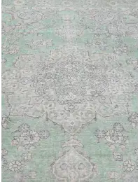 Grün Persien Persischer Vintage Teppich  275 x 201 cm