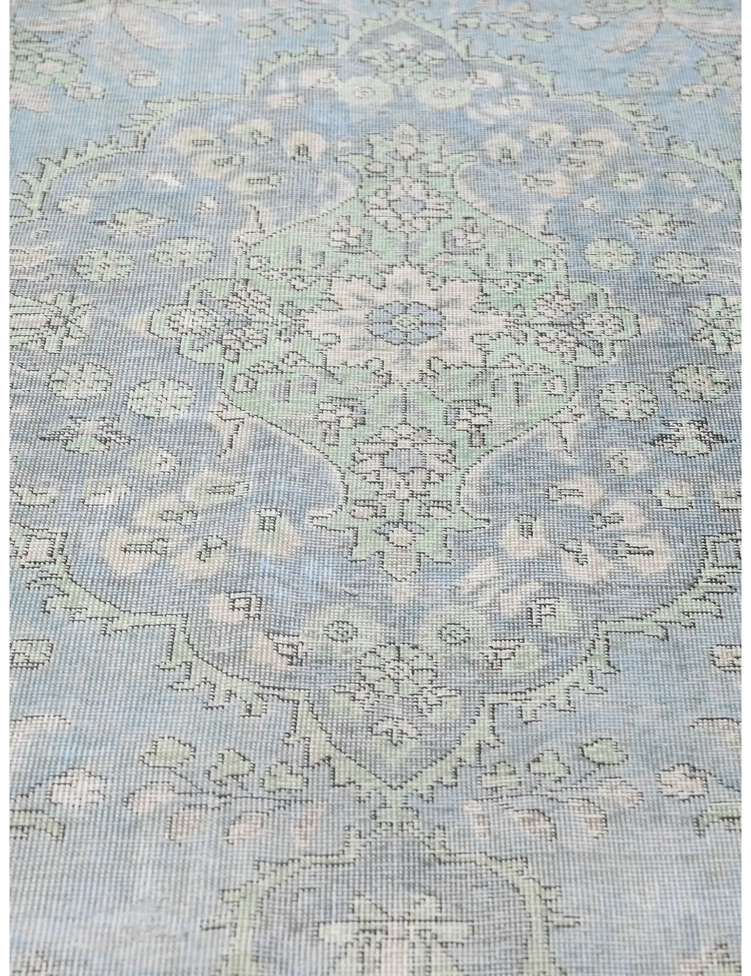 Blau Persien Persischer Vintage Teppich  301 x 200 cm - Einzigartiger handgefertigter Teppich
