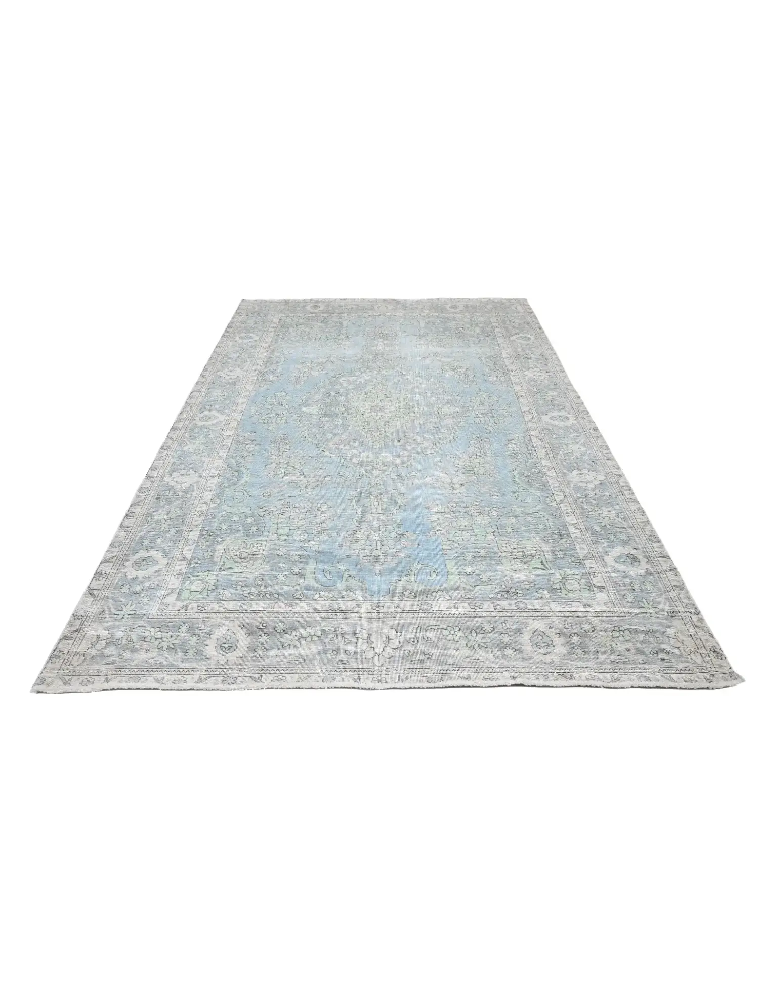 Blau Persien Persischer Vintage Teppich  301 x 200 cm - Einzigartiger handgefertigter Teppich