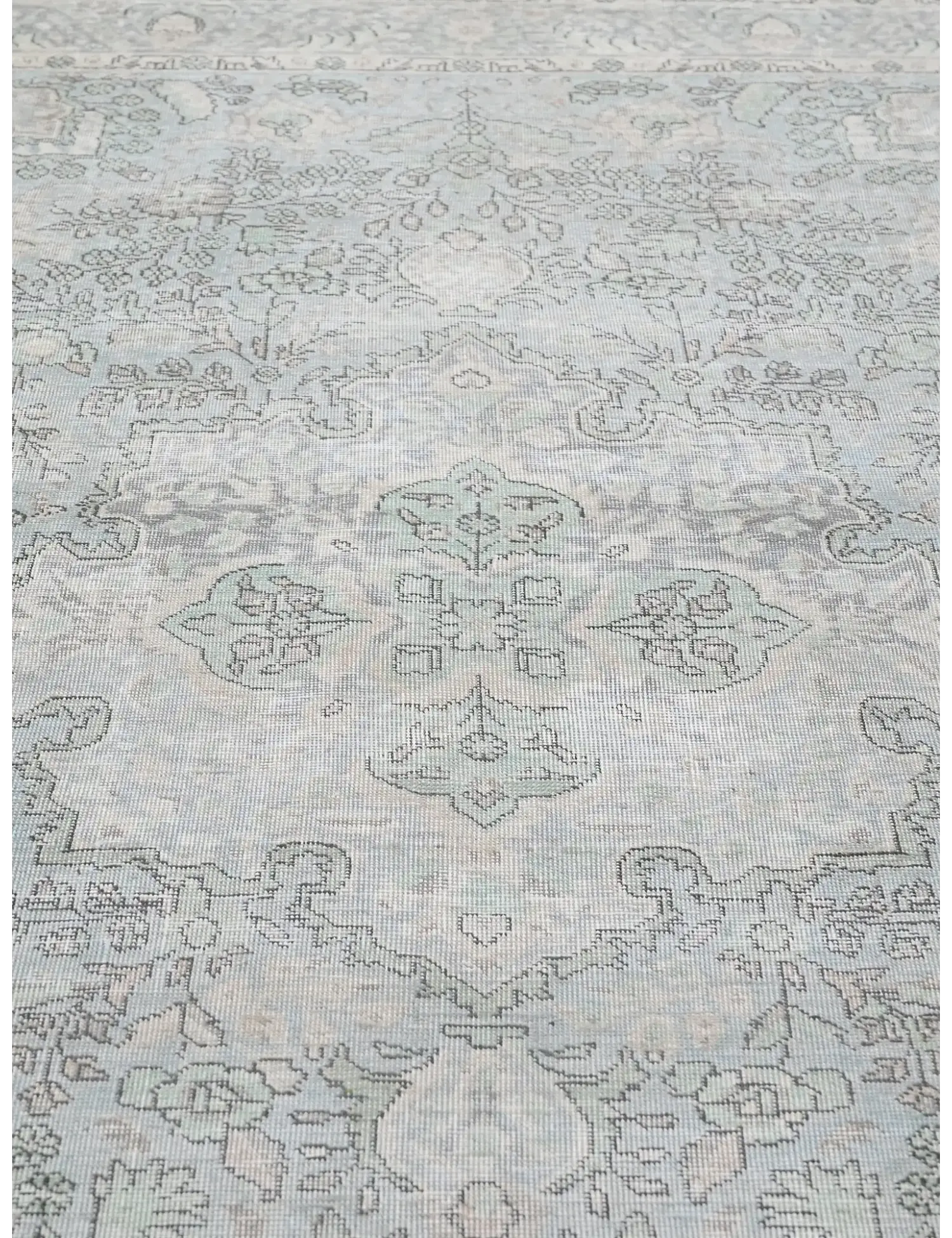 Blau Persien Persischer Vintage Teppich  272 x 199 cm - Einzigartiger handgefertigter Teppich
