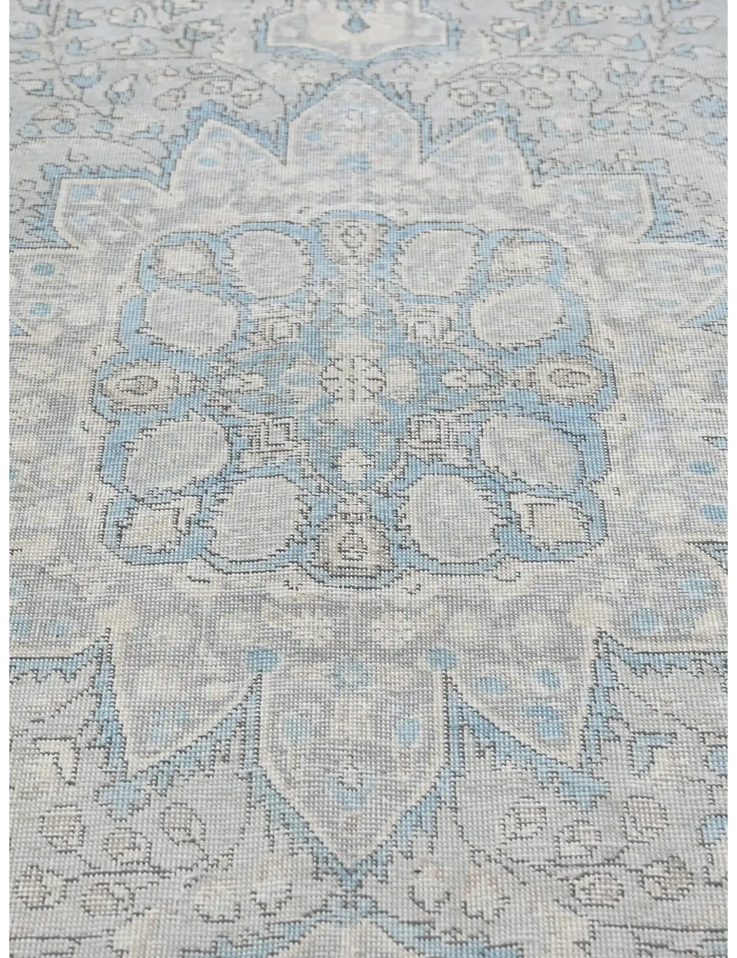 Bleu Persan Tapis Persan vintage  291 x 191 cm - Tapis fait main unique