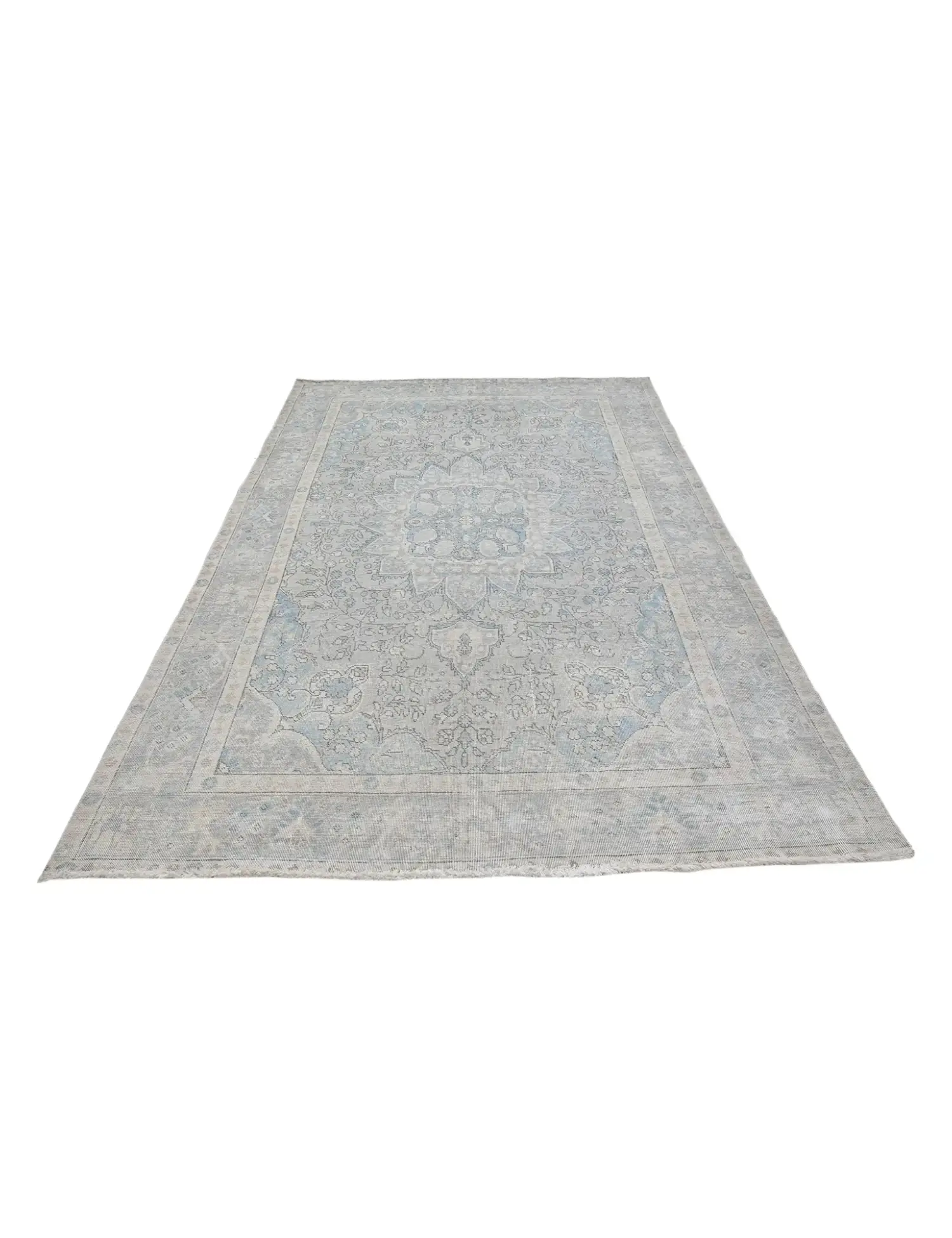 Bleu Persan Tapis Persan vintage  291 x 191 cm - Tapis fait main unique