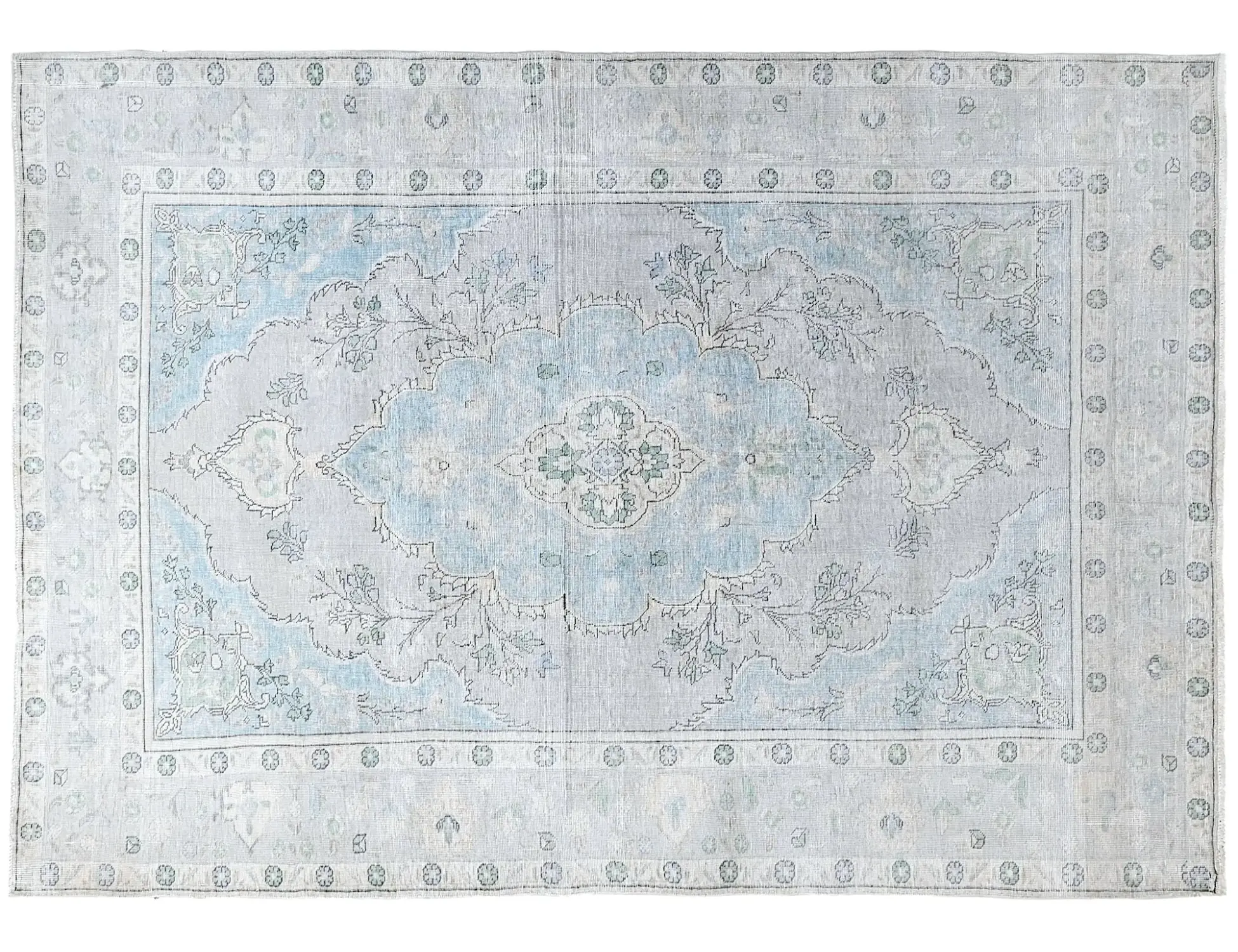 Blau Persien Persischer Vintage Teppich  288 x 195 cm