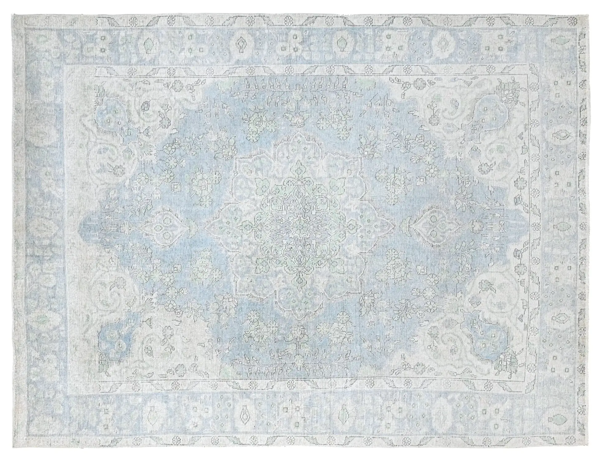 Blau Persien Persischer Vintage Teppich  269 x 201 cm