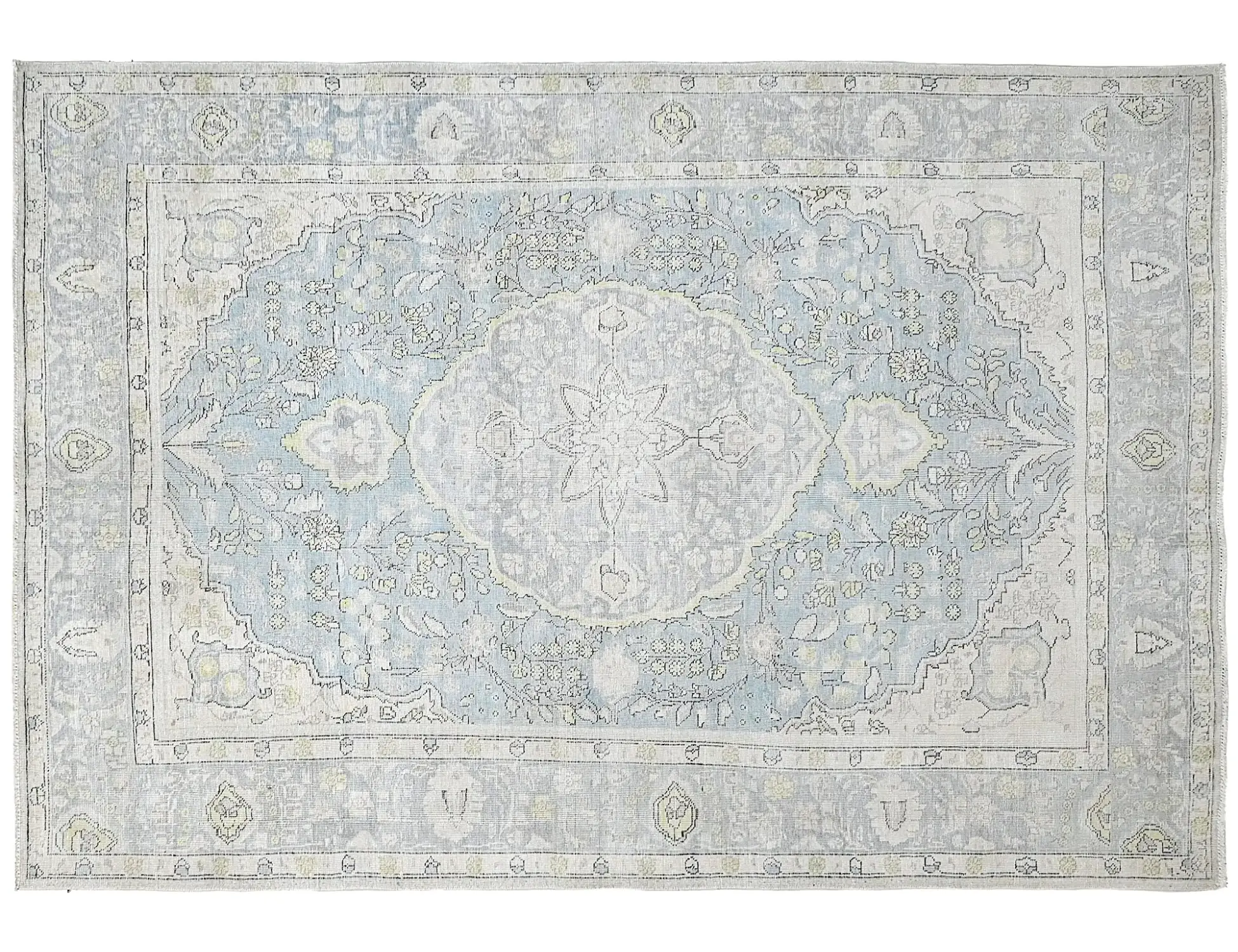 Blau Persien Persischer Vintage Teppich  286 x 196 cm