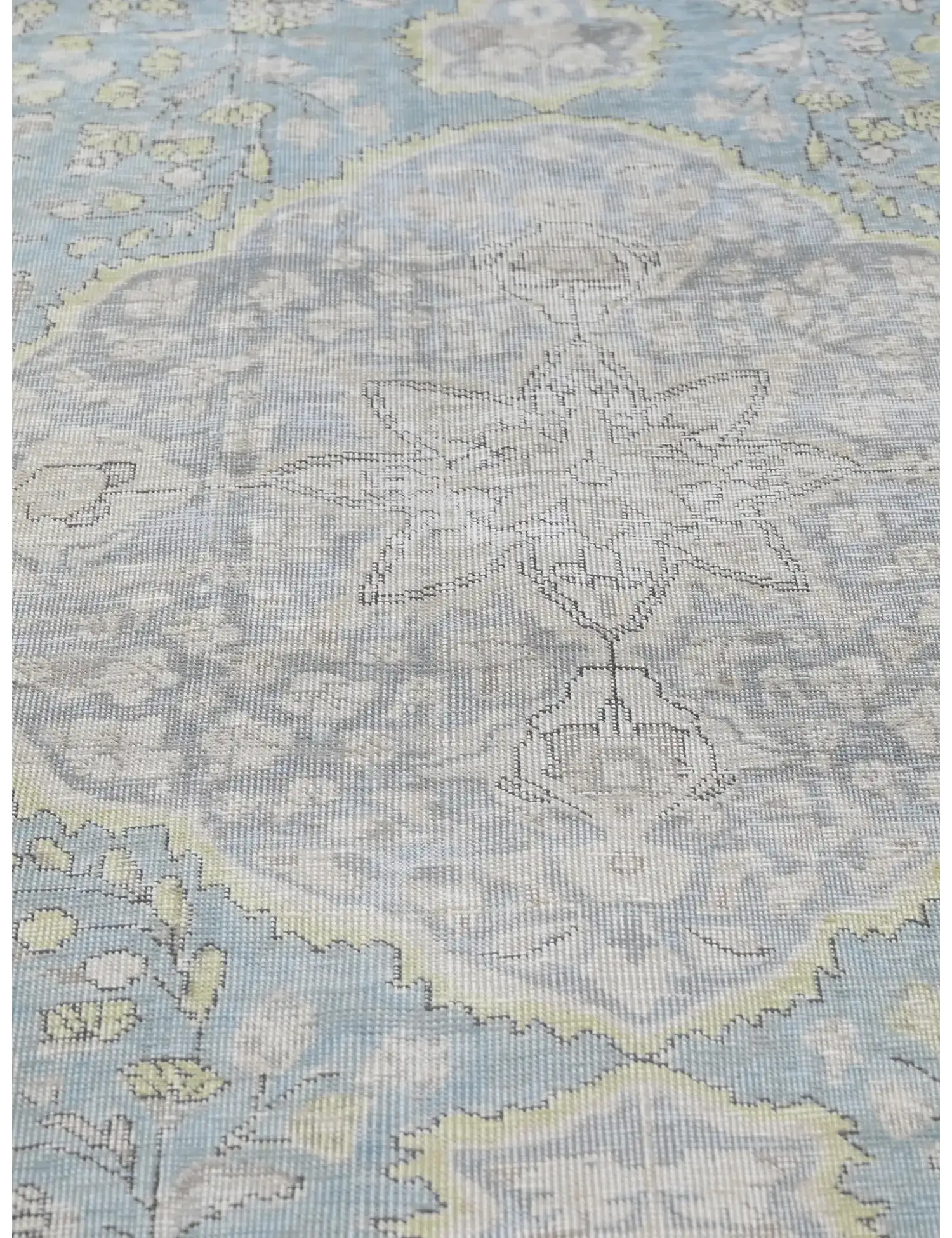 Blau Persien Persischer Vintage Teppich  286 x 196 cm - Einzigartiger handgefertigter Teppich