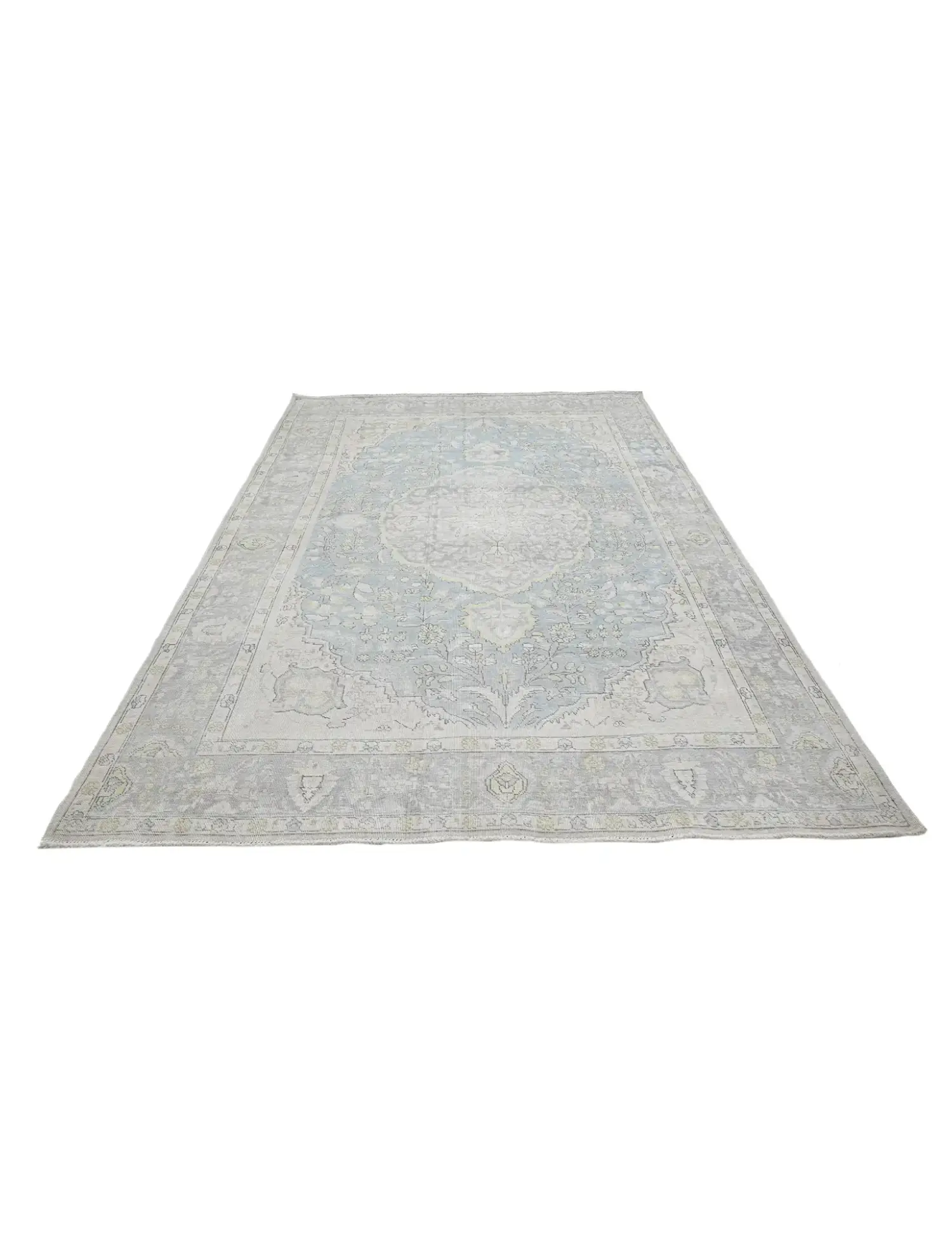 Blau Persien Persischer Vintage Teppich  286 x 196 cm - Einzigartiger handgefertigter Teppich