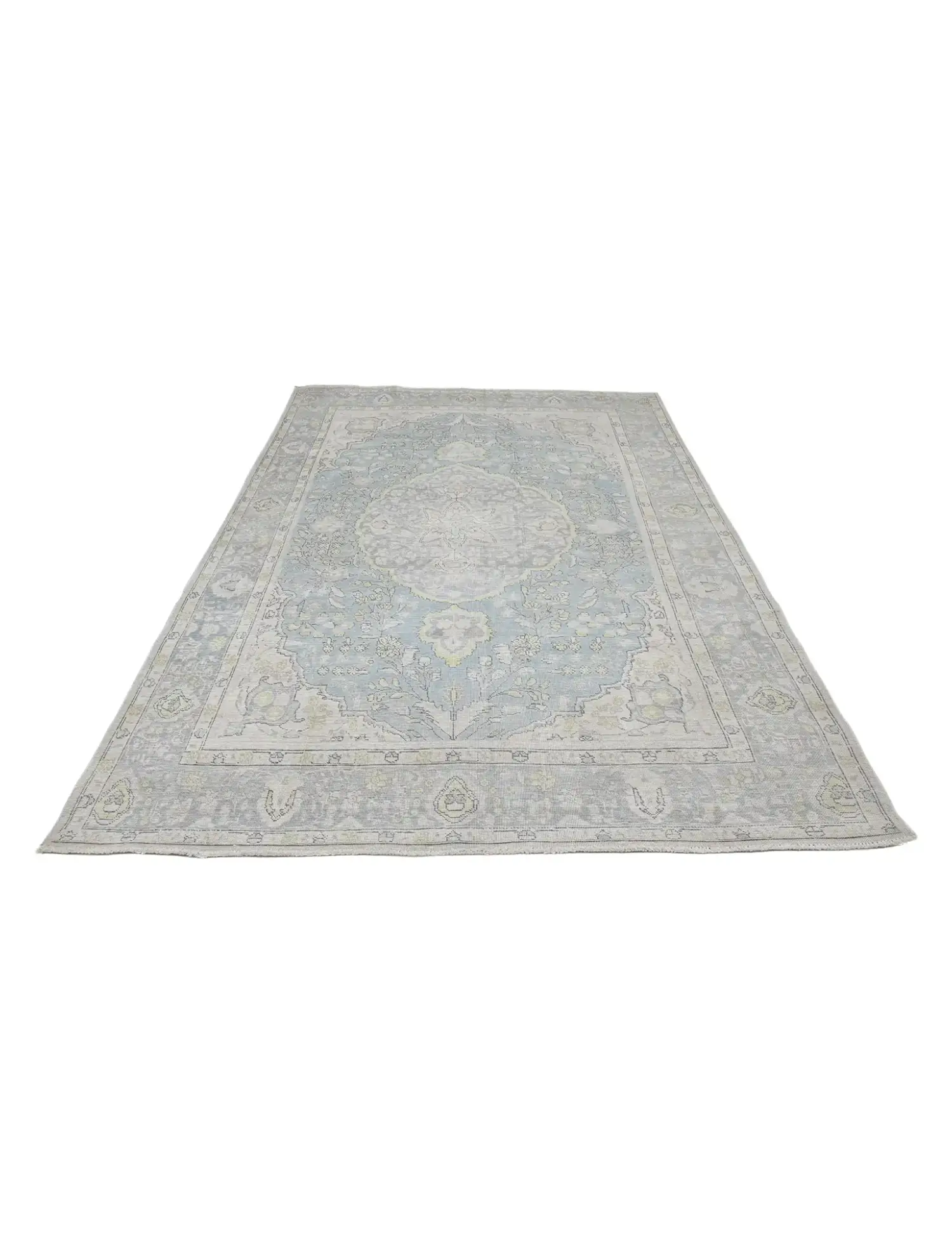 Blau Persien Persischer Vintage Teppich  286 x 196 cm - Einzigartiger handgefertigter Teppich