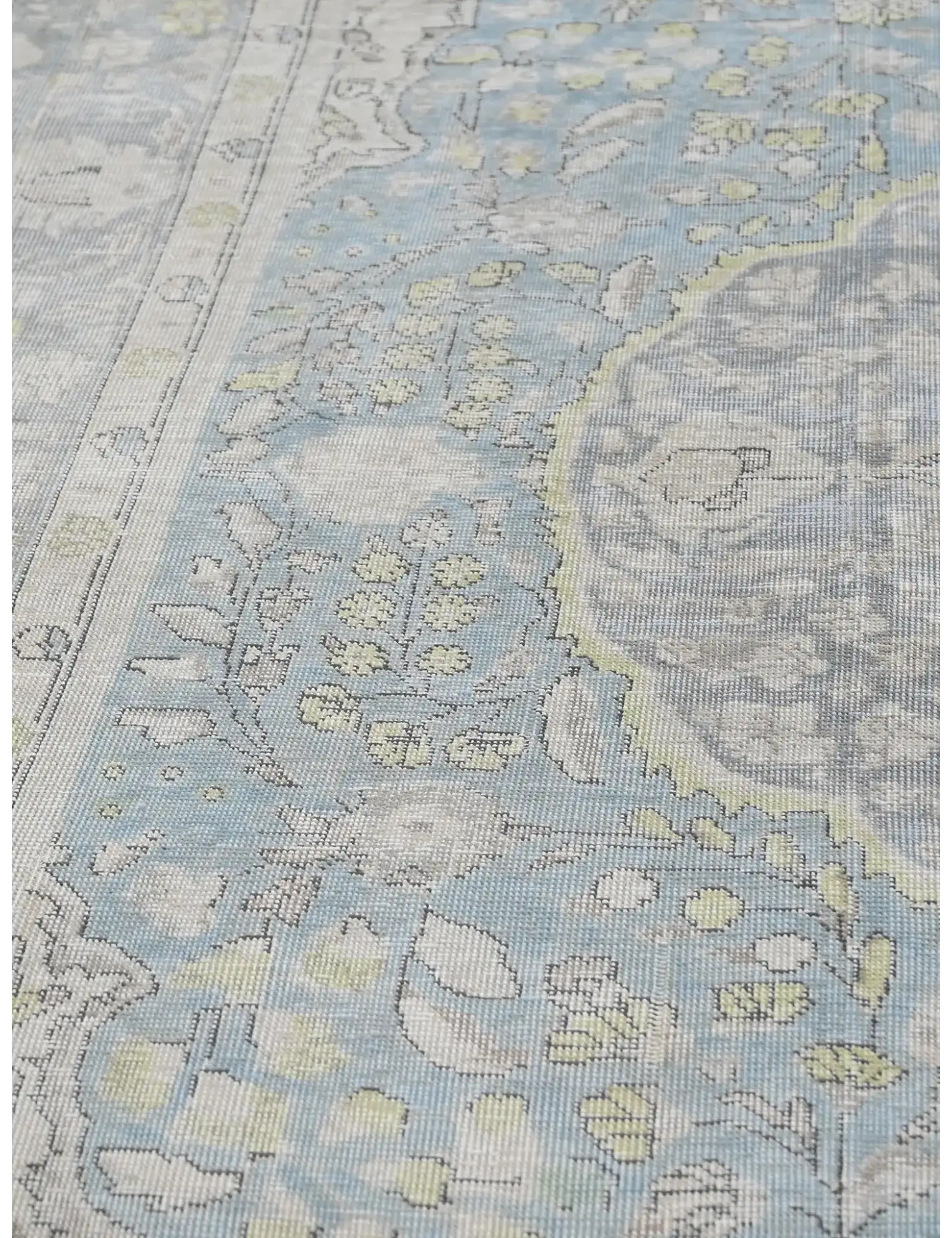 Blau Persien Persischer Vintage Teppich  286 x 196 cm - Einzigartiger handgefertigter Teppich