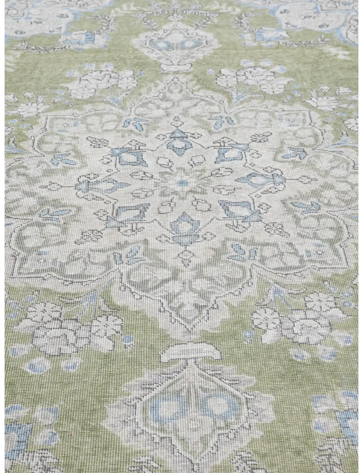 Grønn persia Persisk vintage teppe  275 x 199 cm - Unikt håndlaget teppe