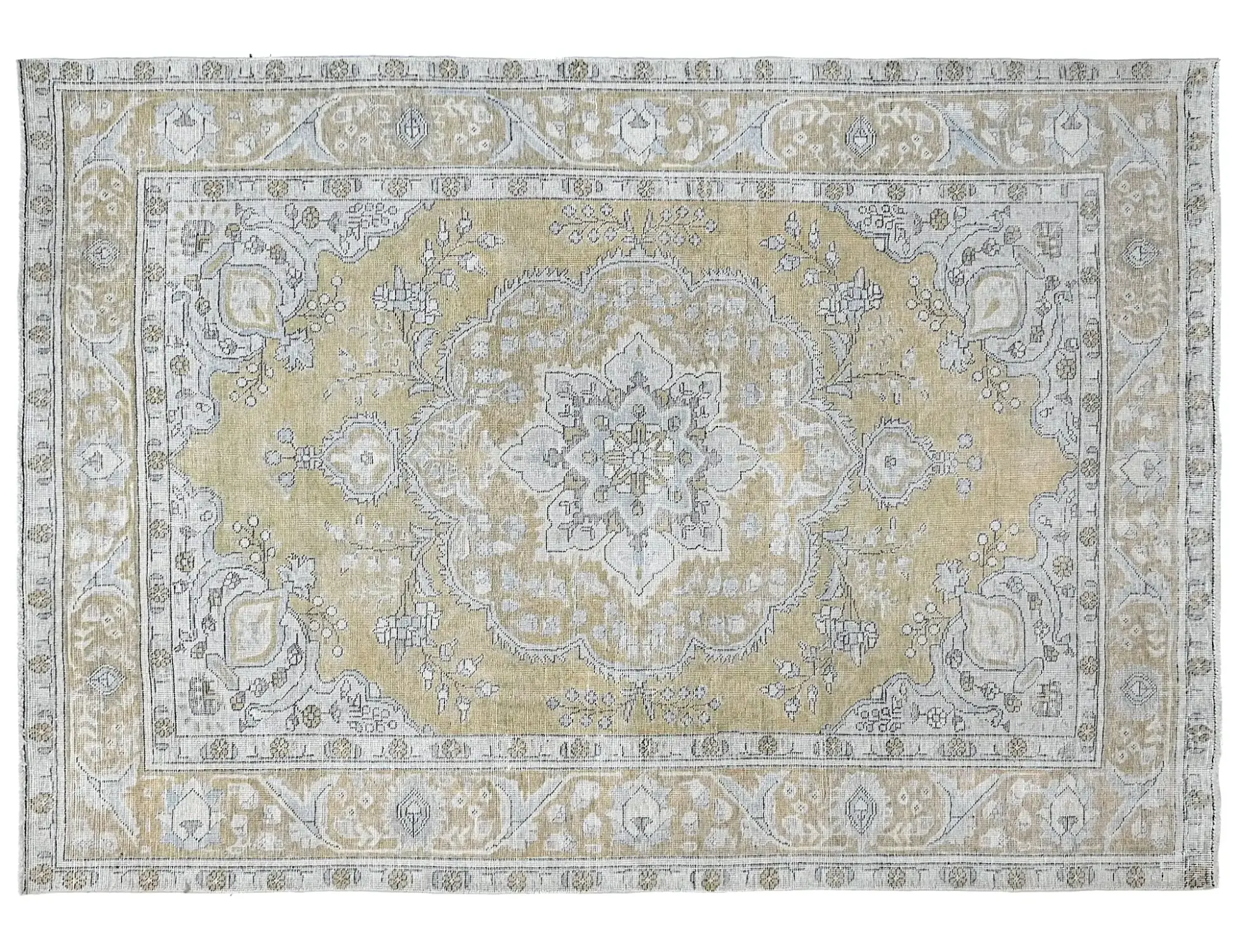 Beige Persien Persischer Vintage Teppich  276 x 192 cm