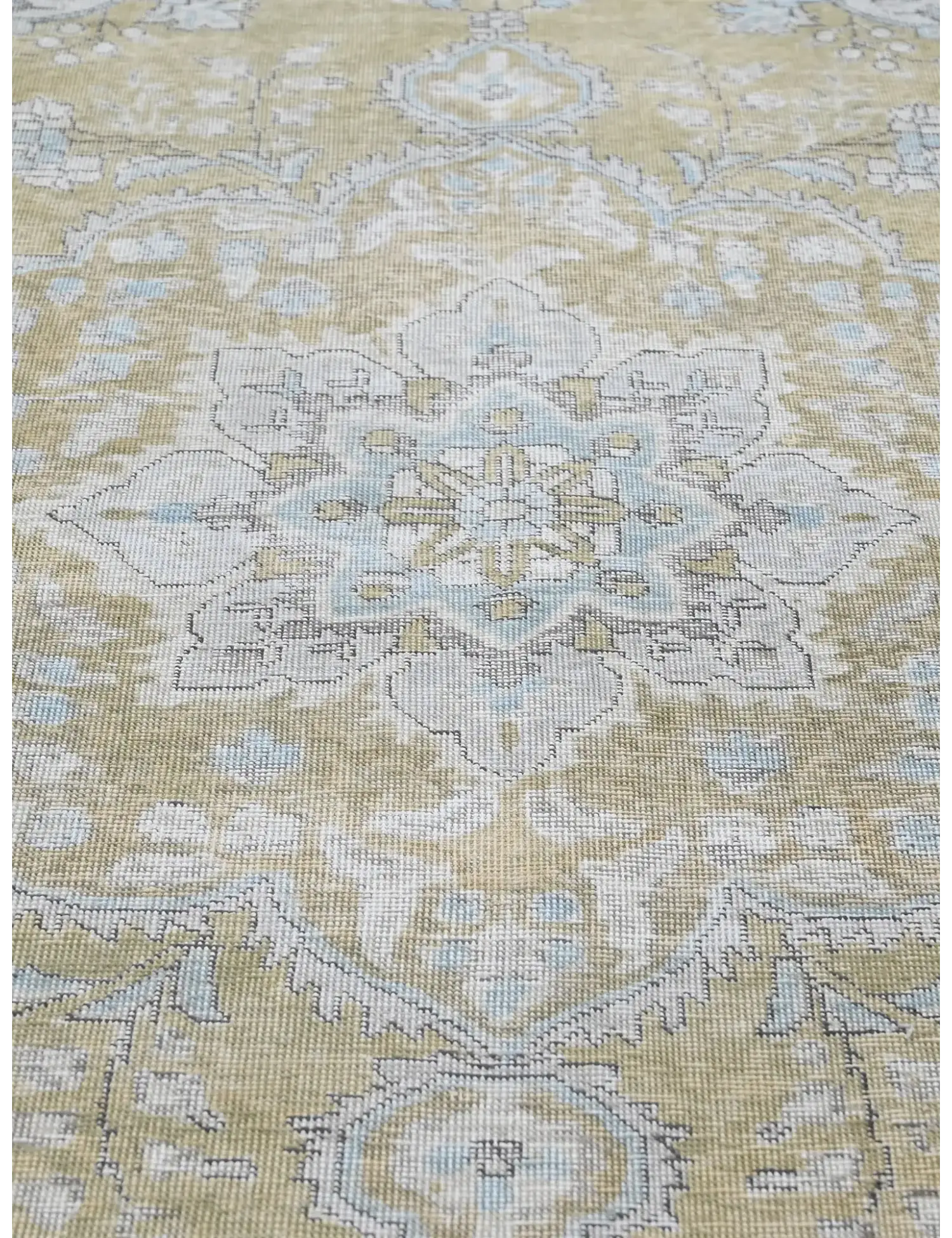 Beige Persien Persischer Vintage Teppich  276 x 192 cm - Einzigartiger handgefertigter Teppich
