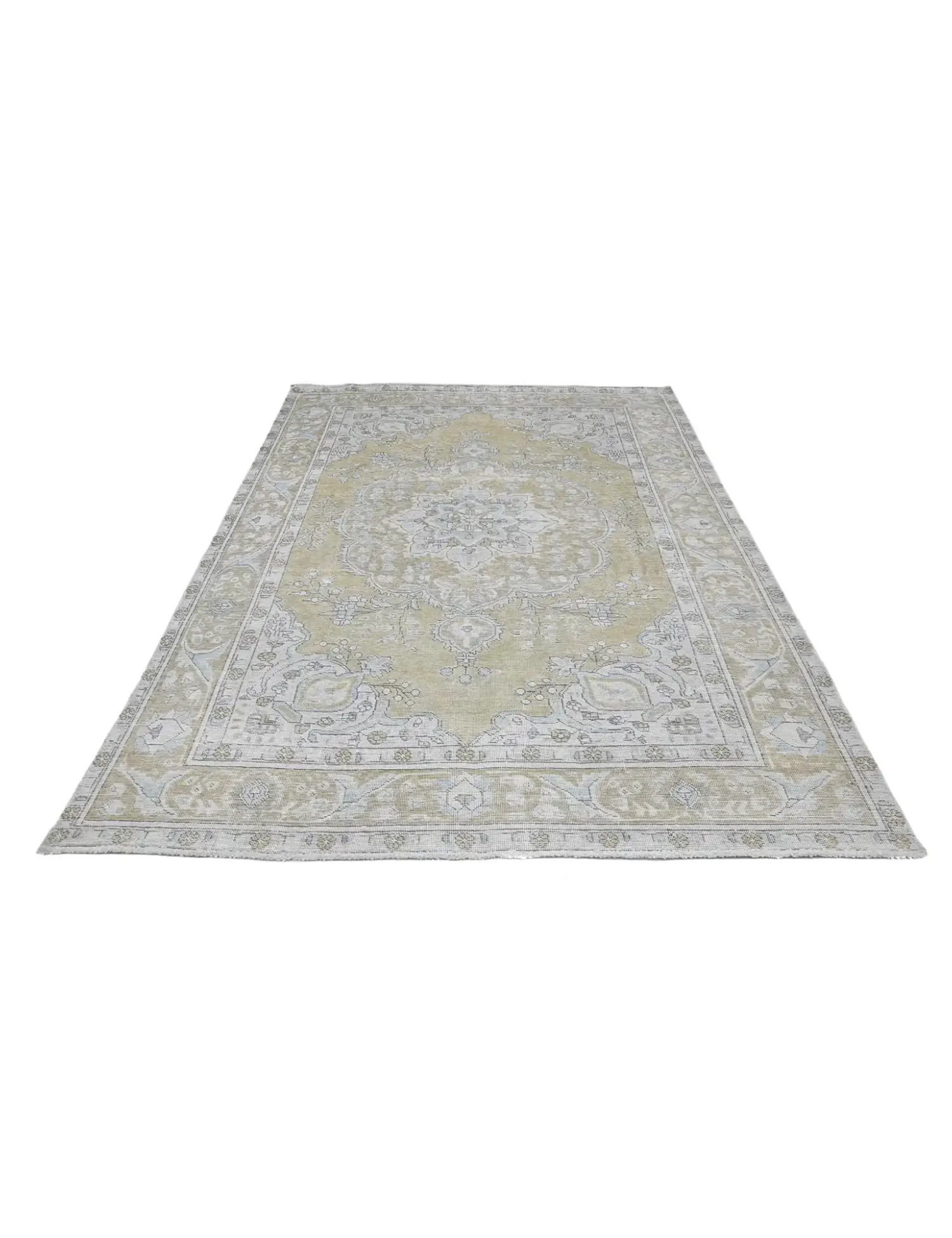 Beige Persien Persischer Vintage Teppich  276 x 192 cm - Einzigartiger handgefertigter Teppich