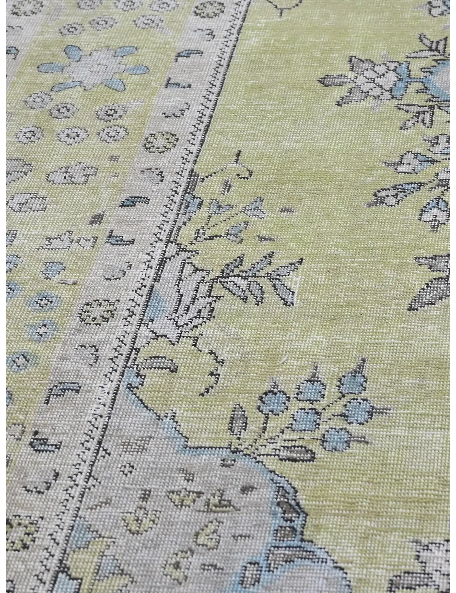 Grün Persien Persischer Vintage Teppich  293 x 206 cm - Einzigartiger handgefertigter Teppich