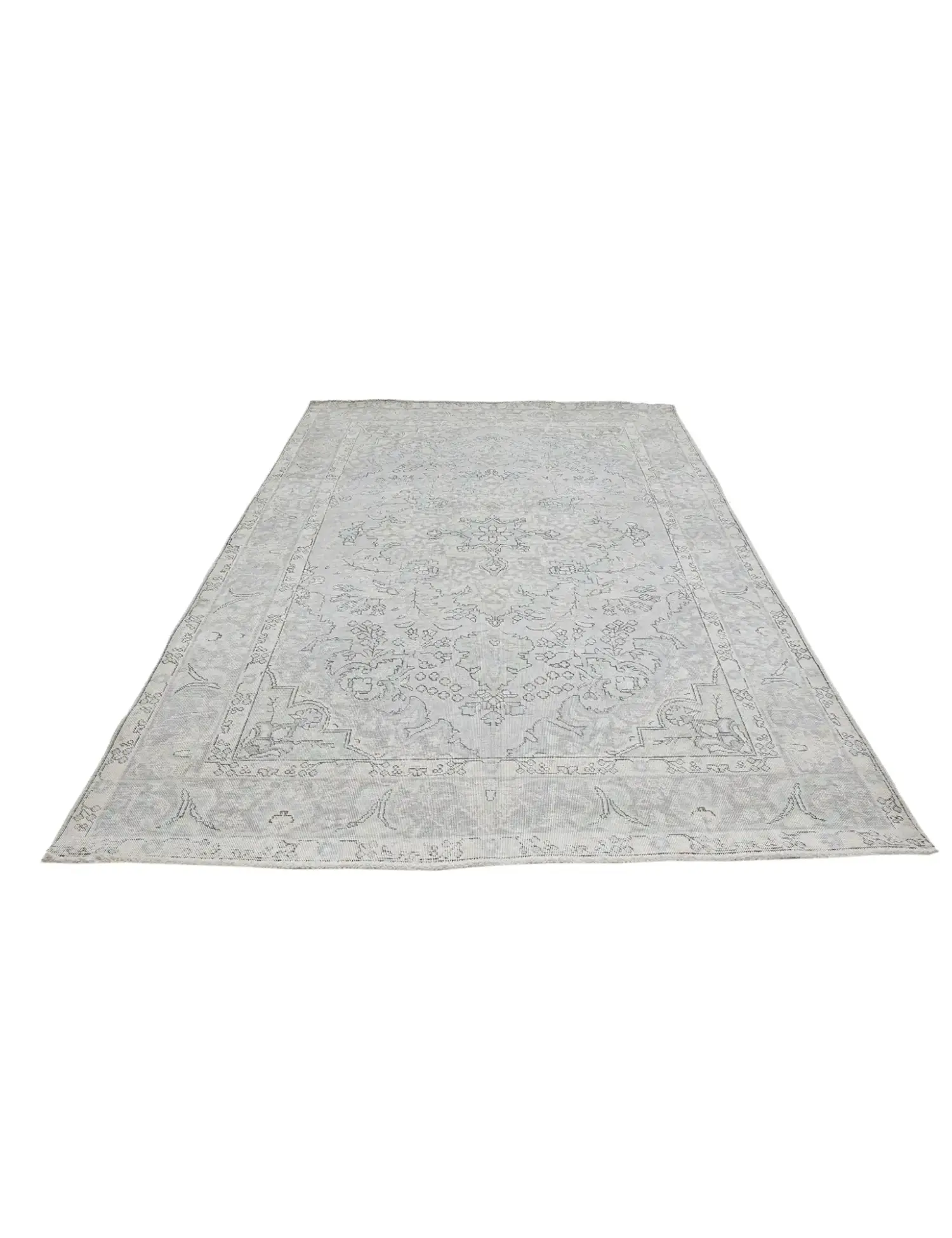Blau Persien Persischer Vintage Teppich  275 x 190 cm - Einzigartiger handgefertigter Teppich