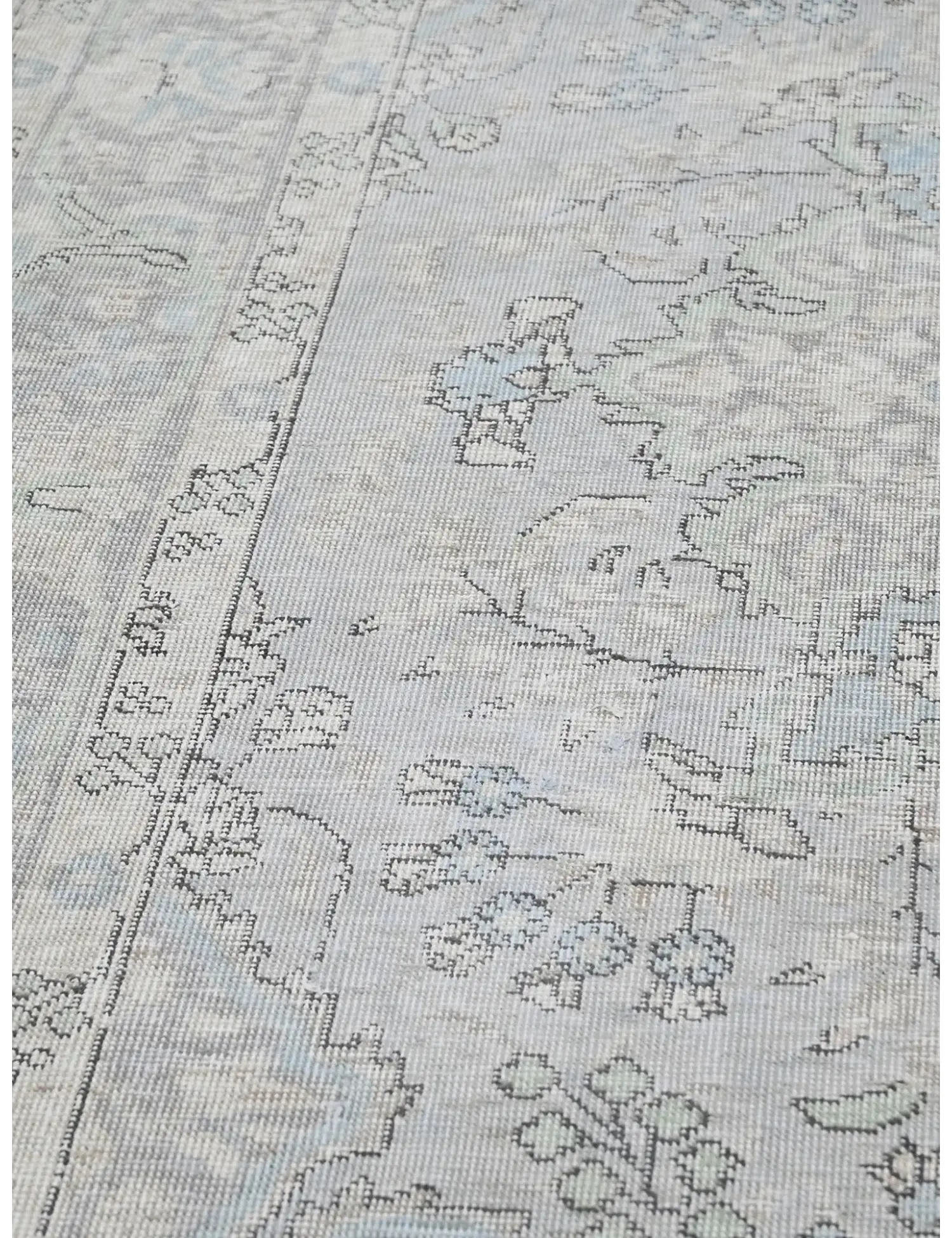 Blau Persien Persischer Vintage Teppich  275 x 190 cm - Einzigartiger handgefertigter Teppich
