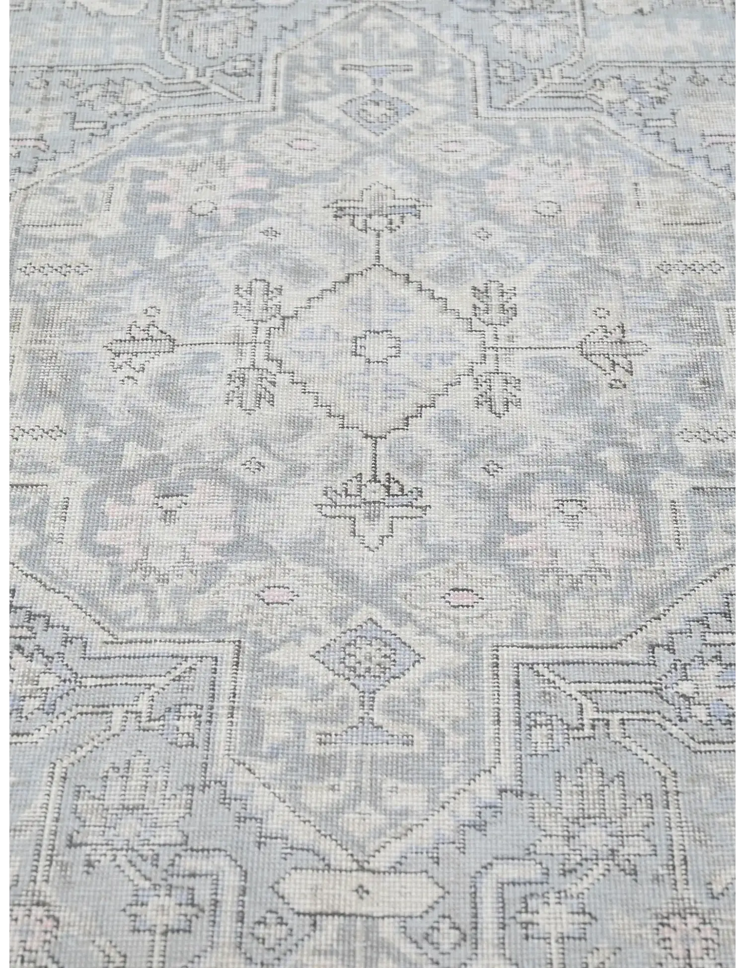 Blau Persien Persischer Vintage Teppich  287 x 192 cm - Einzigartiger handgefertigter Teppich