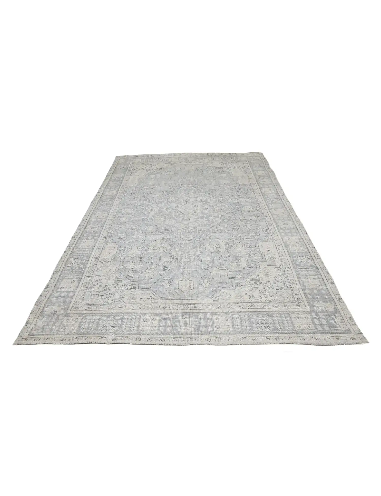 Blau Persien Persischer Vintage Teppich  287 x 192 cm - Einzigartiger handgefertigter Teppich