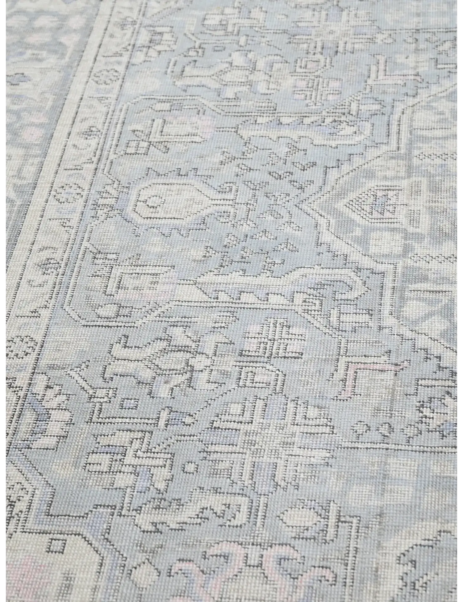 Blau Persien Persischer Vintage Teppich  287 x 192 cm - Einzigartiger handgefertigter Teppich