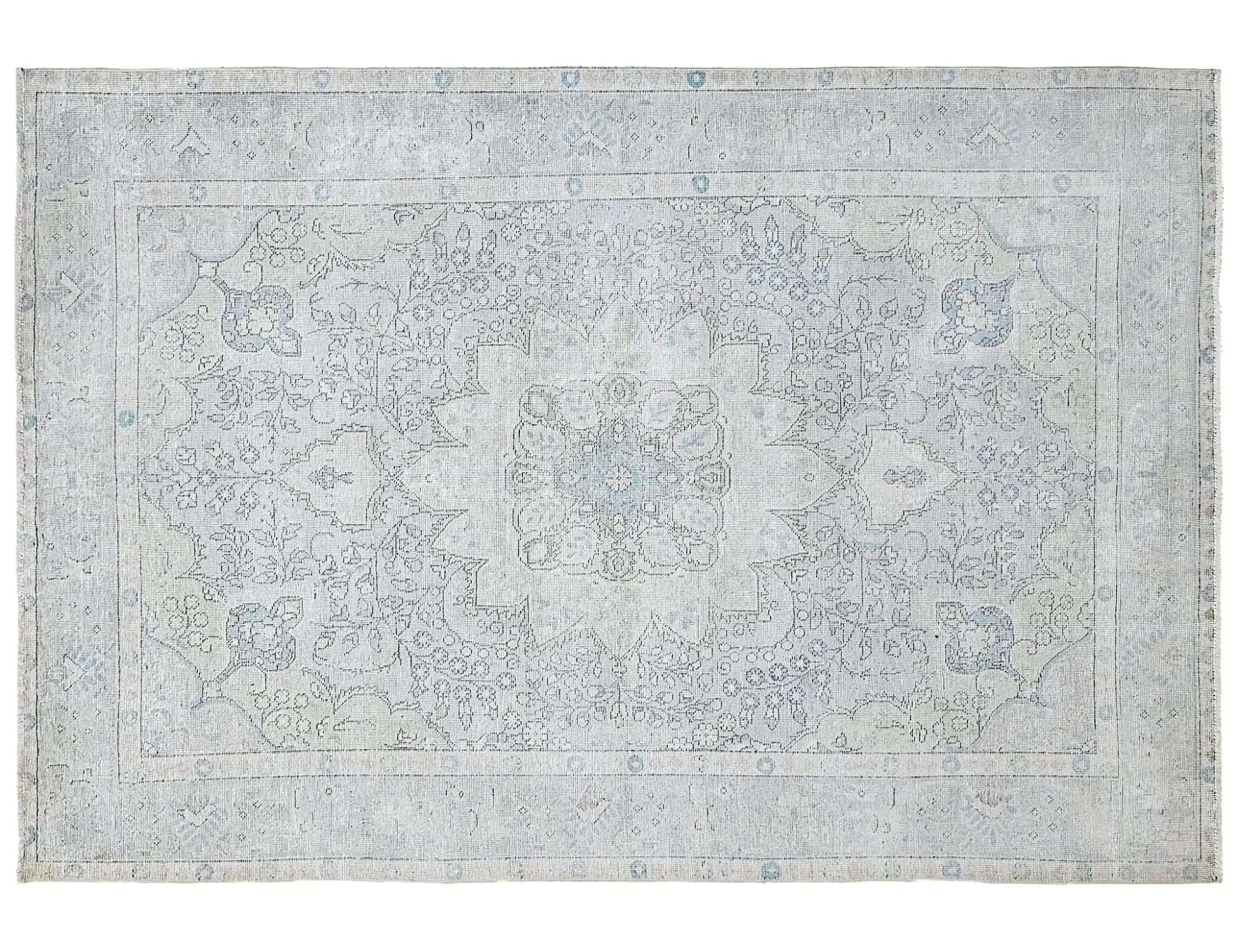 Grau Persien Persischer Vintage Teppich  284 x 196 cm