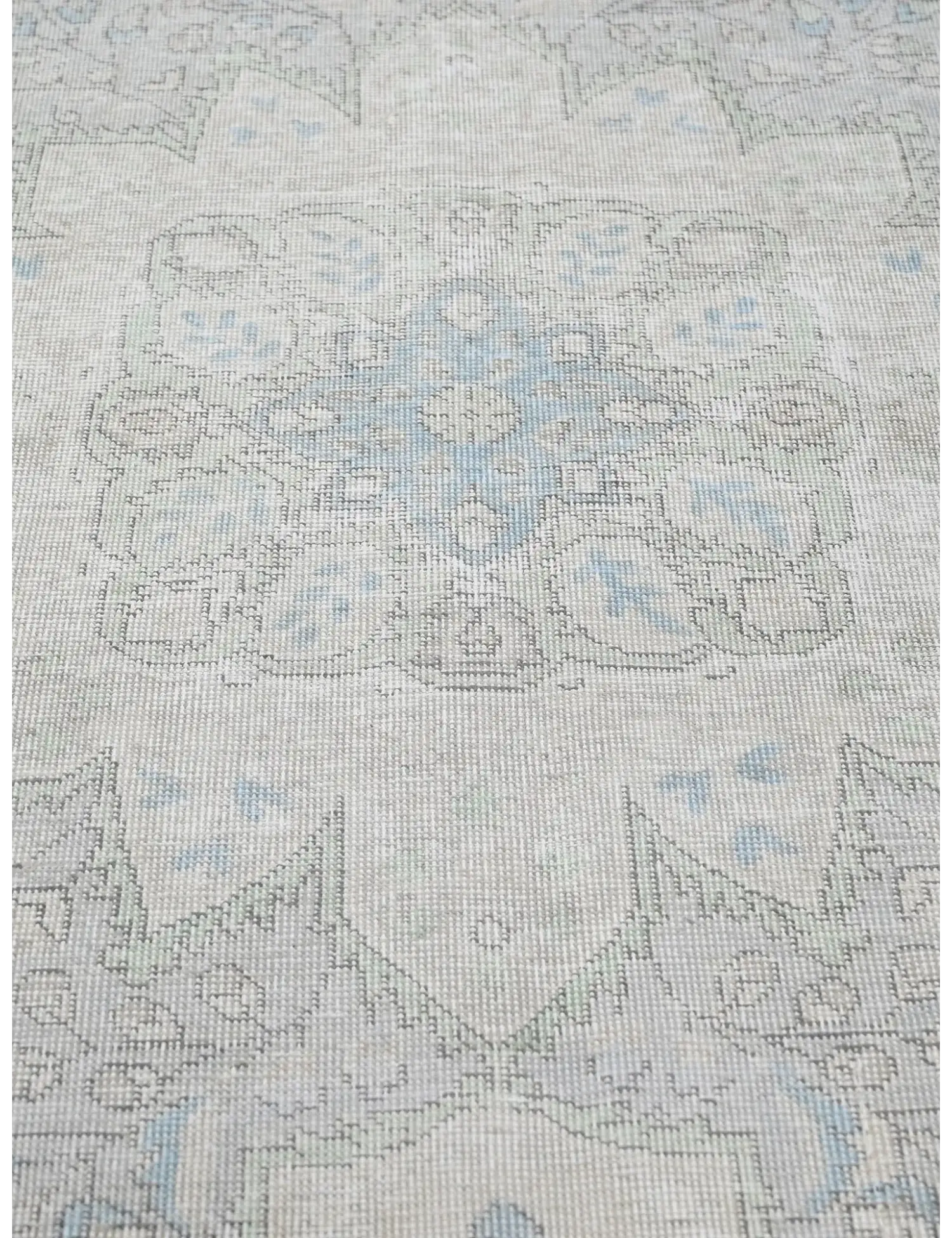 Grau Persien Persischer Vintage Teppich  284 x 196 cm - Einzigartiger handgefertigter Teppich