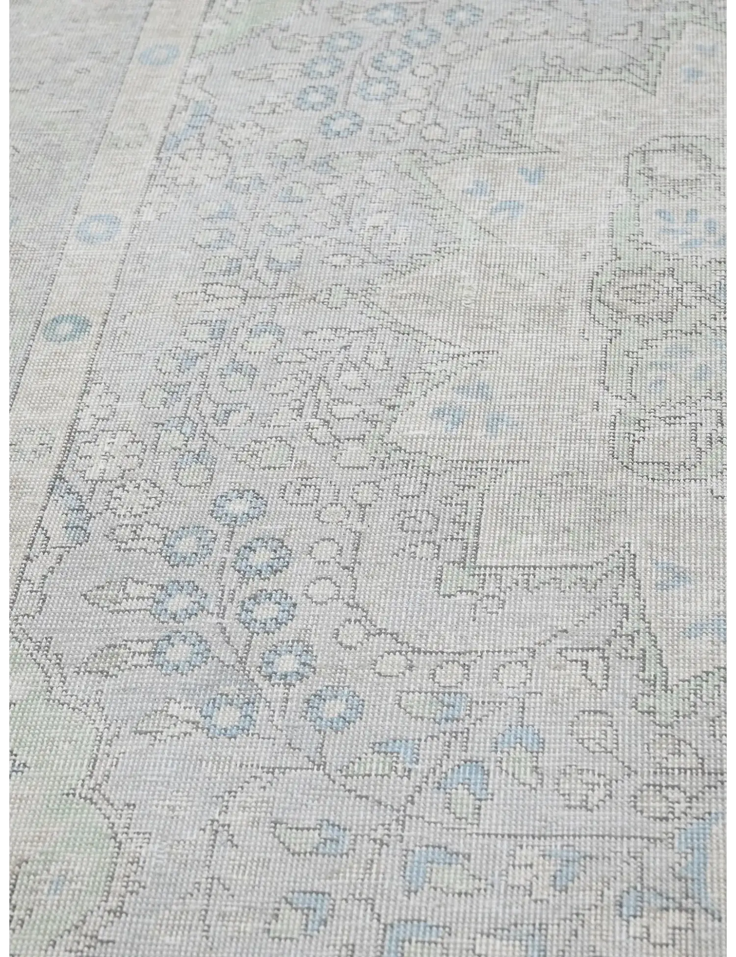 Grau Persien Persischer Vintage Teppich  284 x 196 cm - Einzigartiger handgefertigter Teppich