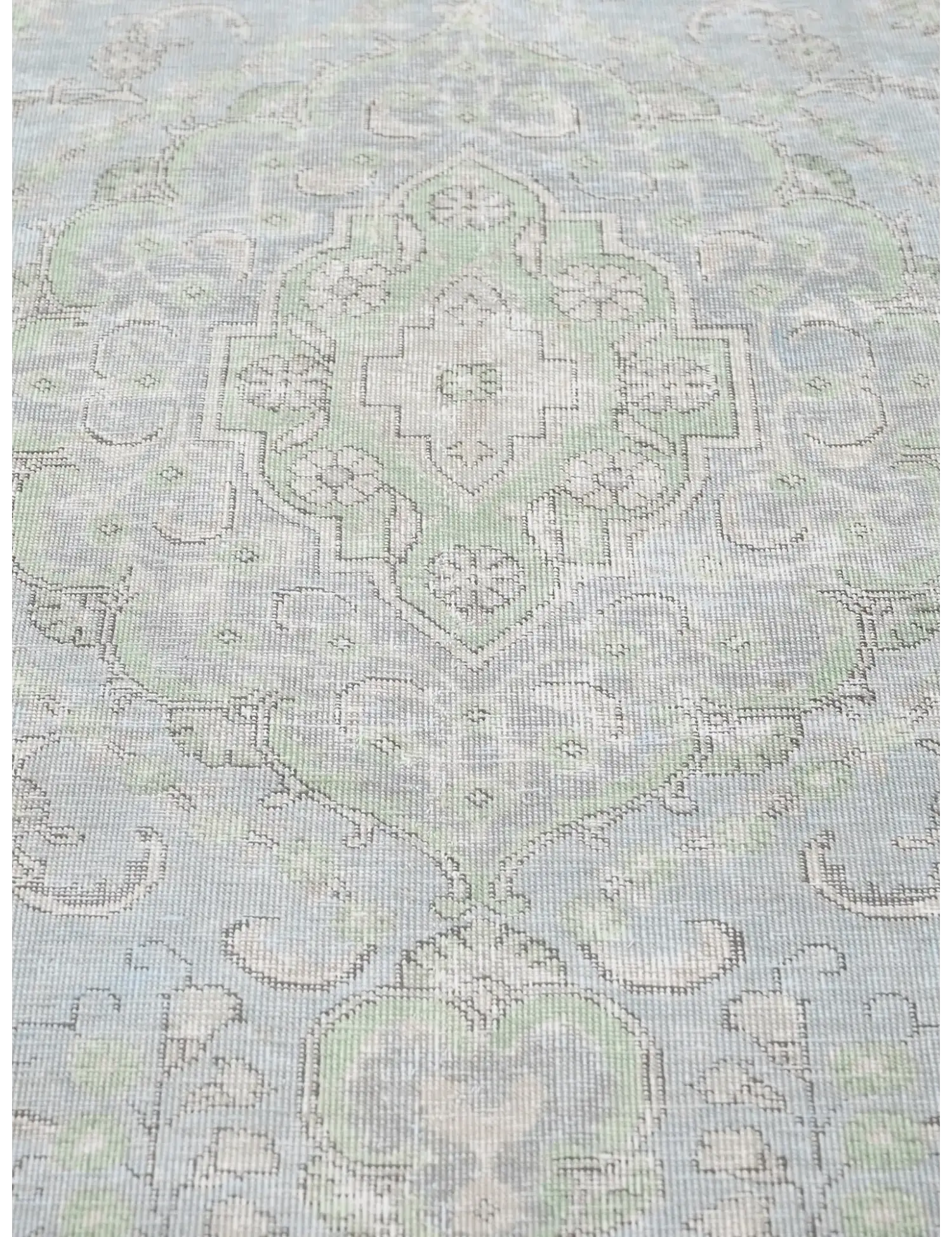 Blau Persien Persischer Vintage Teppich  317 x 220 cm - Einzigartiger handgefertigter Teppich