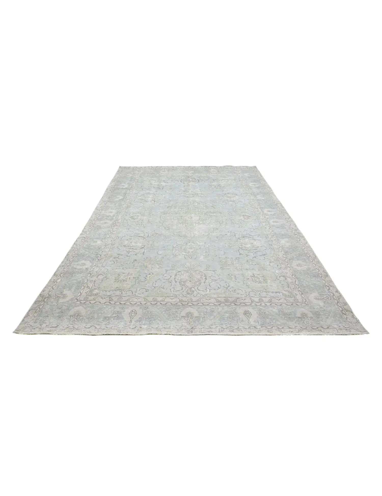 Blau Persien Persischer Vintage Teppich  317 x 220 cm - Einzigartiger handgefertigter Teppich