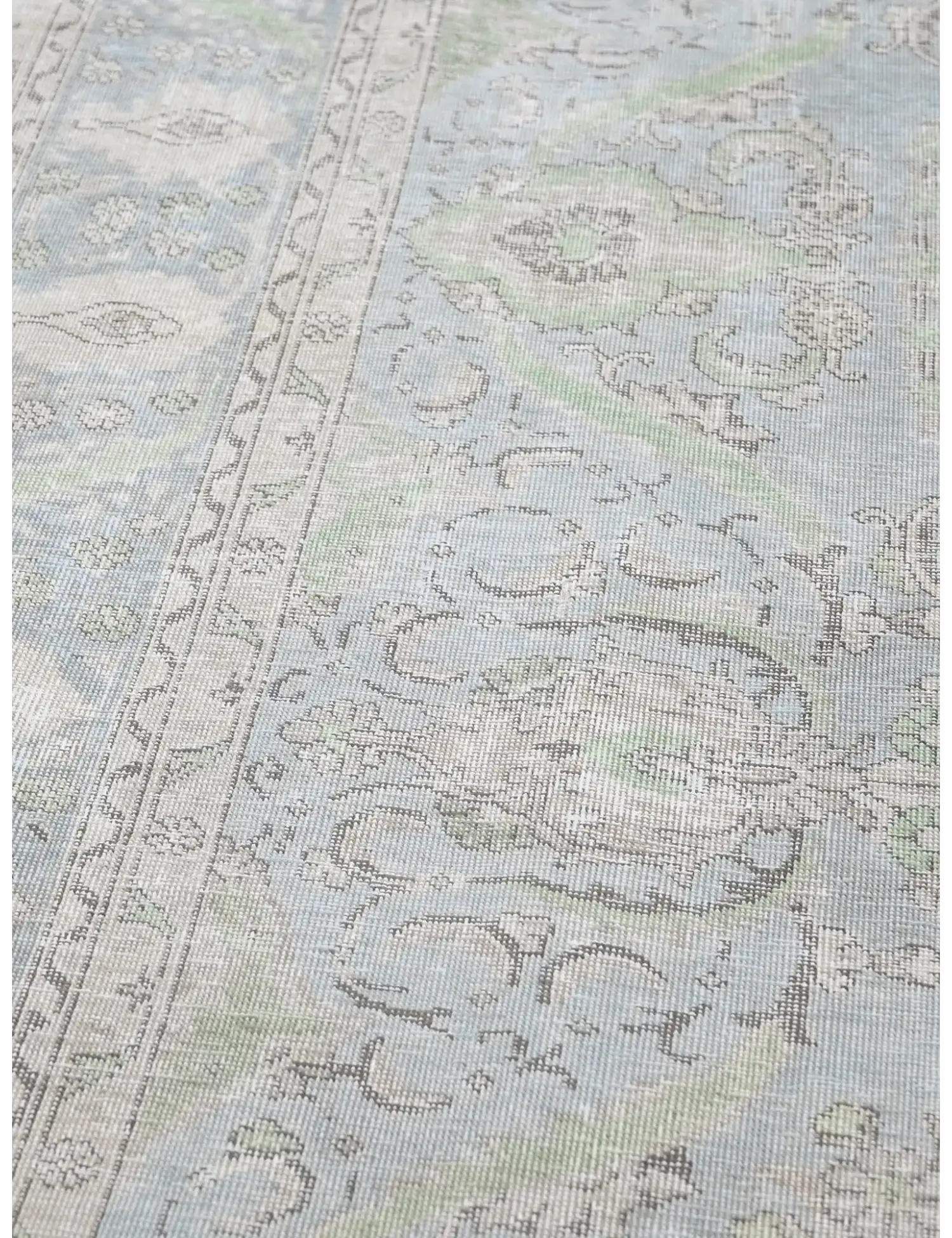 Blau Persien Persischer Vintage Teppich  317 x 220 cm - Einzigartiger handgefertigter Teppich