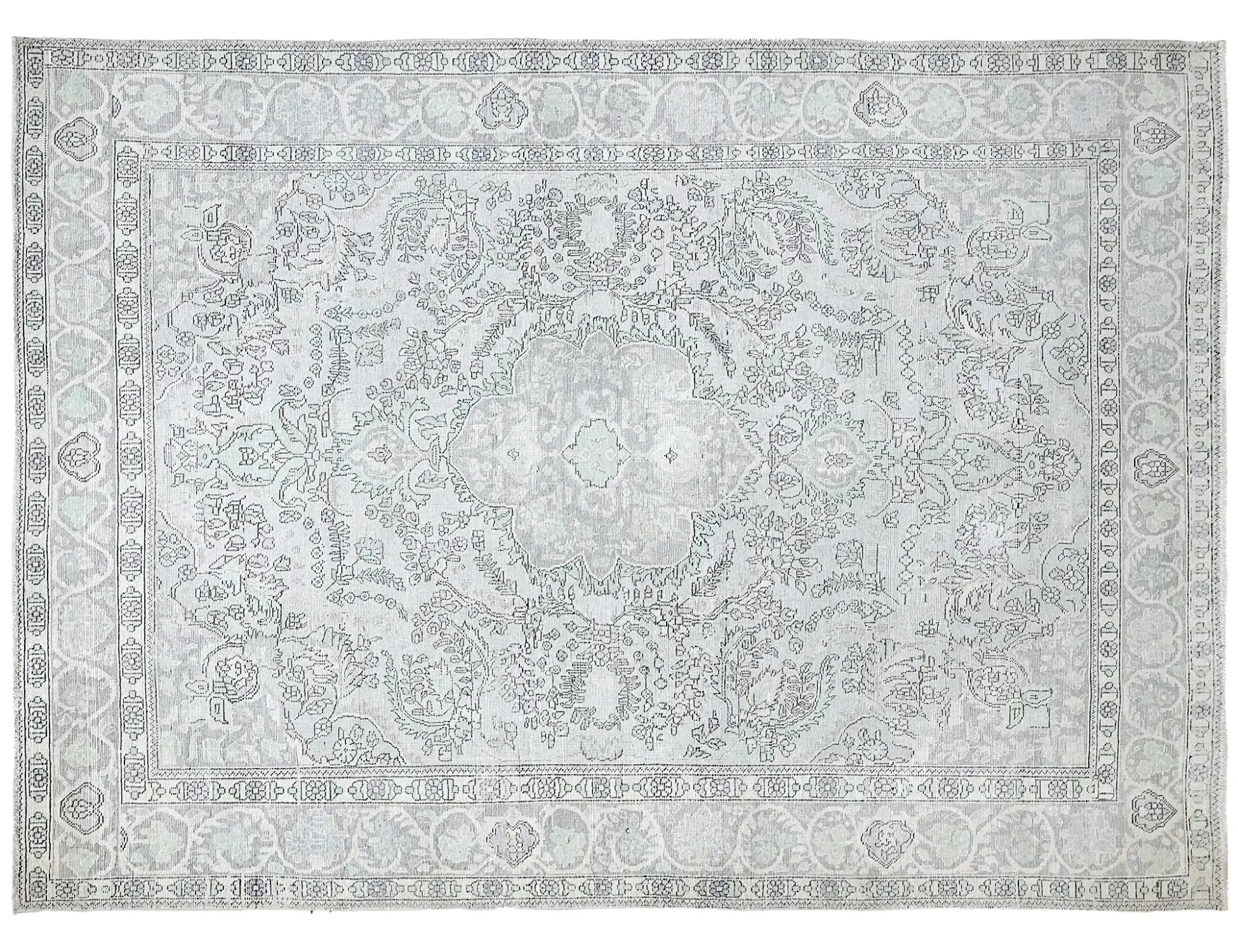 Blau Persien Persischer Vintage Teppich  335 x 239 cm