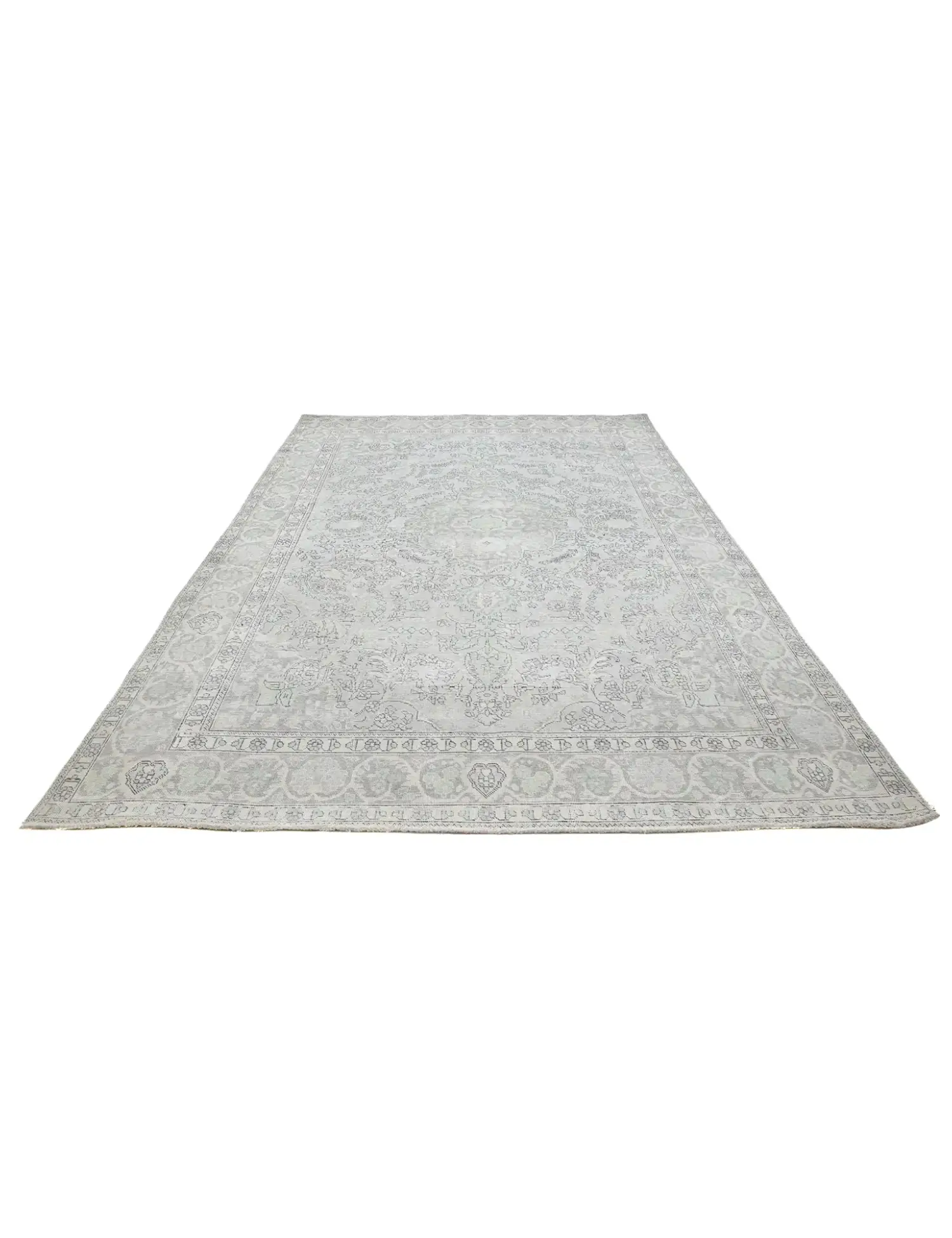 Blau Persien Persischer Vintage Teppich  335 x 239 cm - Einzigartiger handgefertigter Teppich
