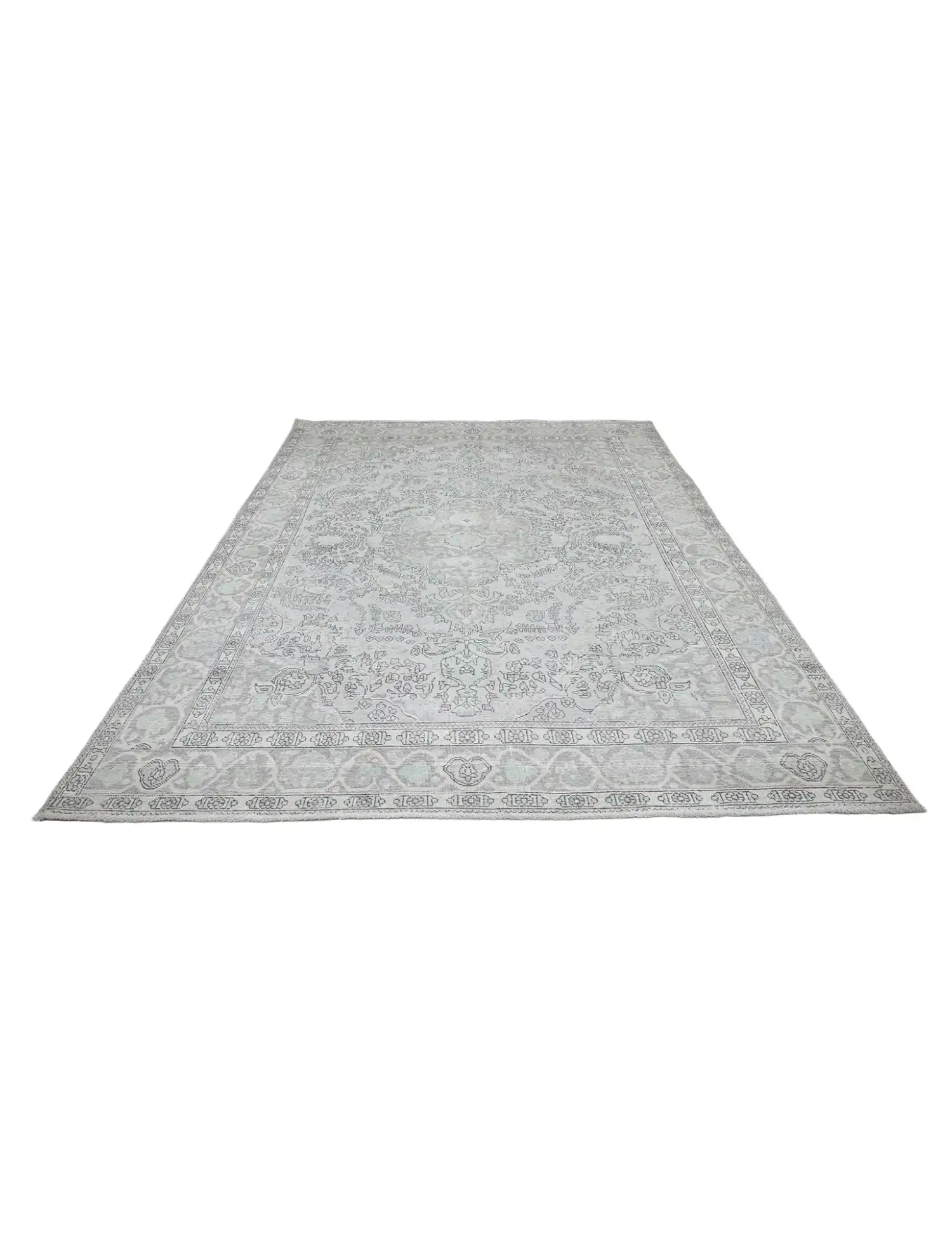Blau Persien Persischer Vintage Teppich  335 x 239 cm - Einzigartiger handgefertigter Teppich
